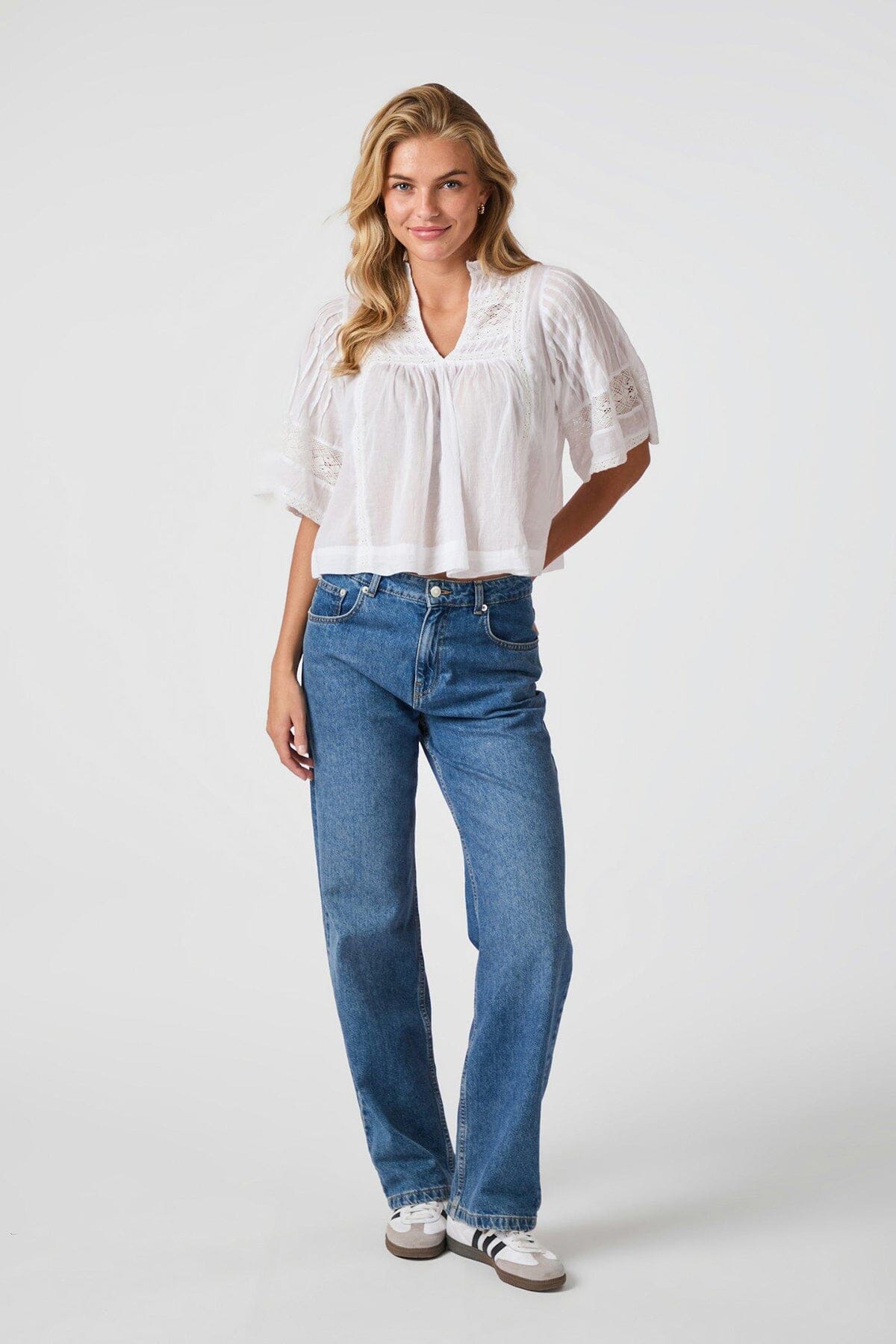 Neo Noir Siama S Voile Blouse White Bluse