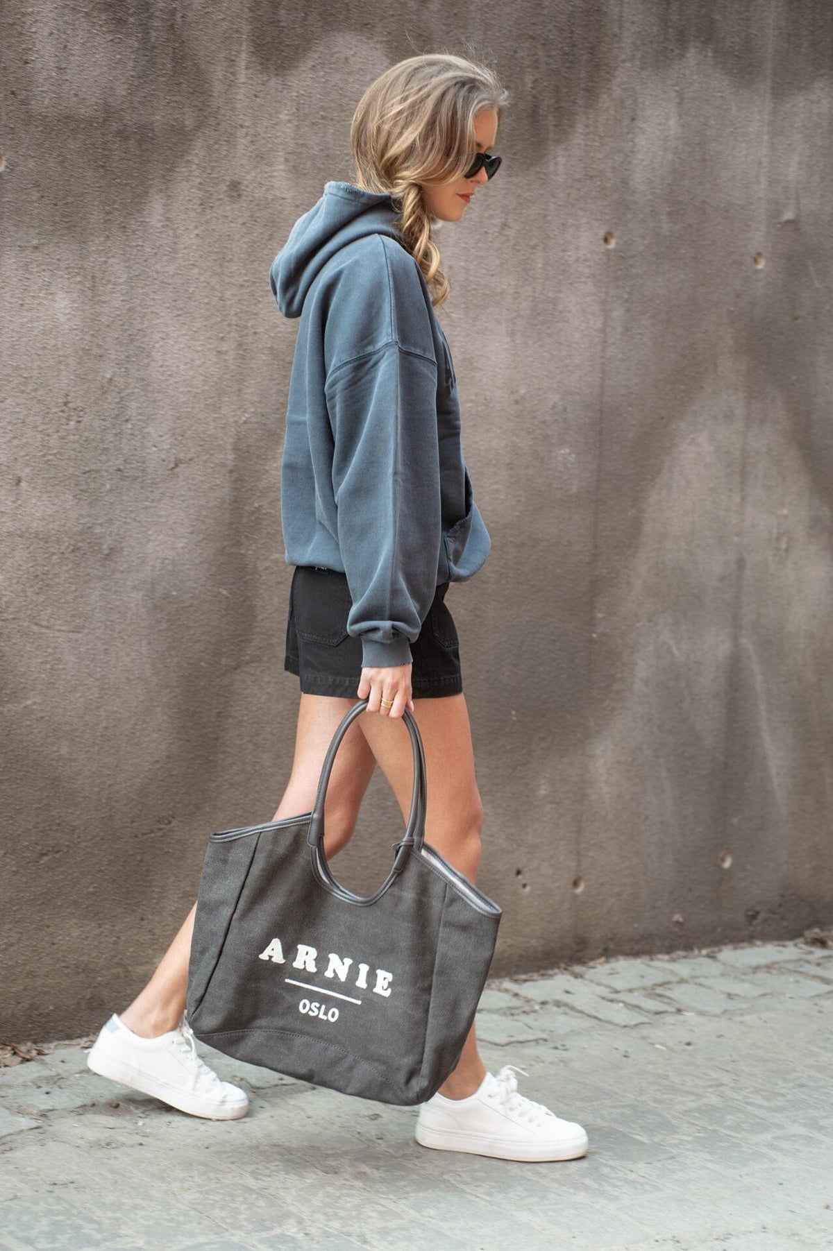 Anine Bing Harvey Sweatshirt Washed Black Genser