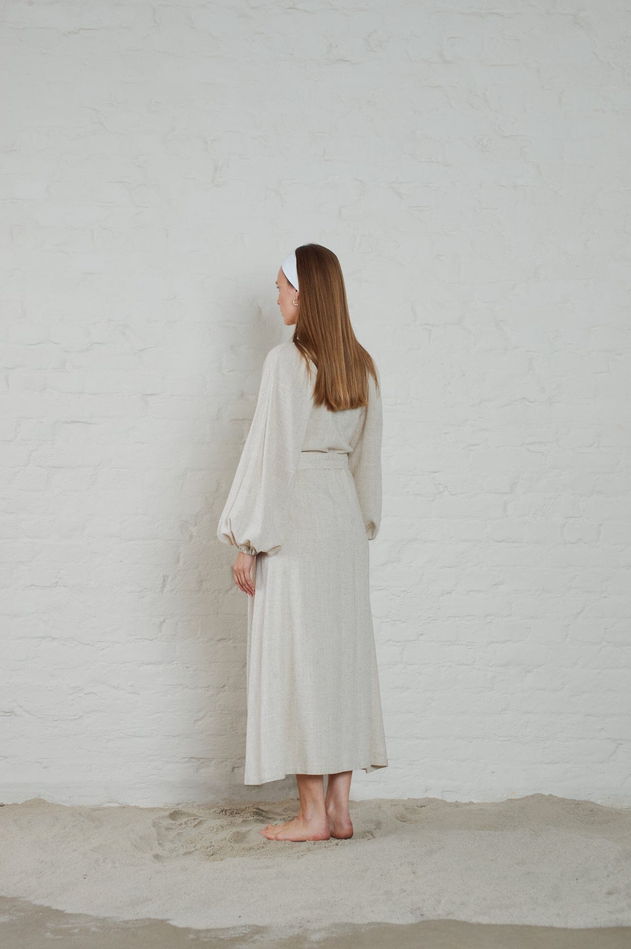 ArnieSays: Milla Linen Blend Ecru Melange Kjole