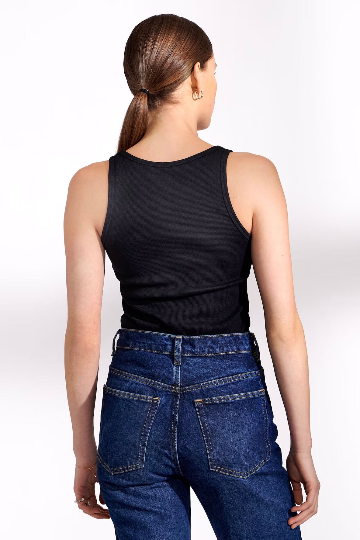 Bread and Boxers Tank Ribbed Black T-shirt