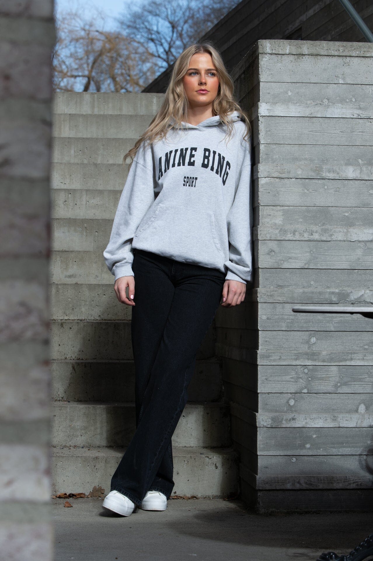 Anine Bing Harvey Sweatshirt Heather Grey Genser