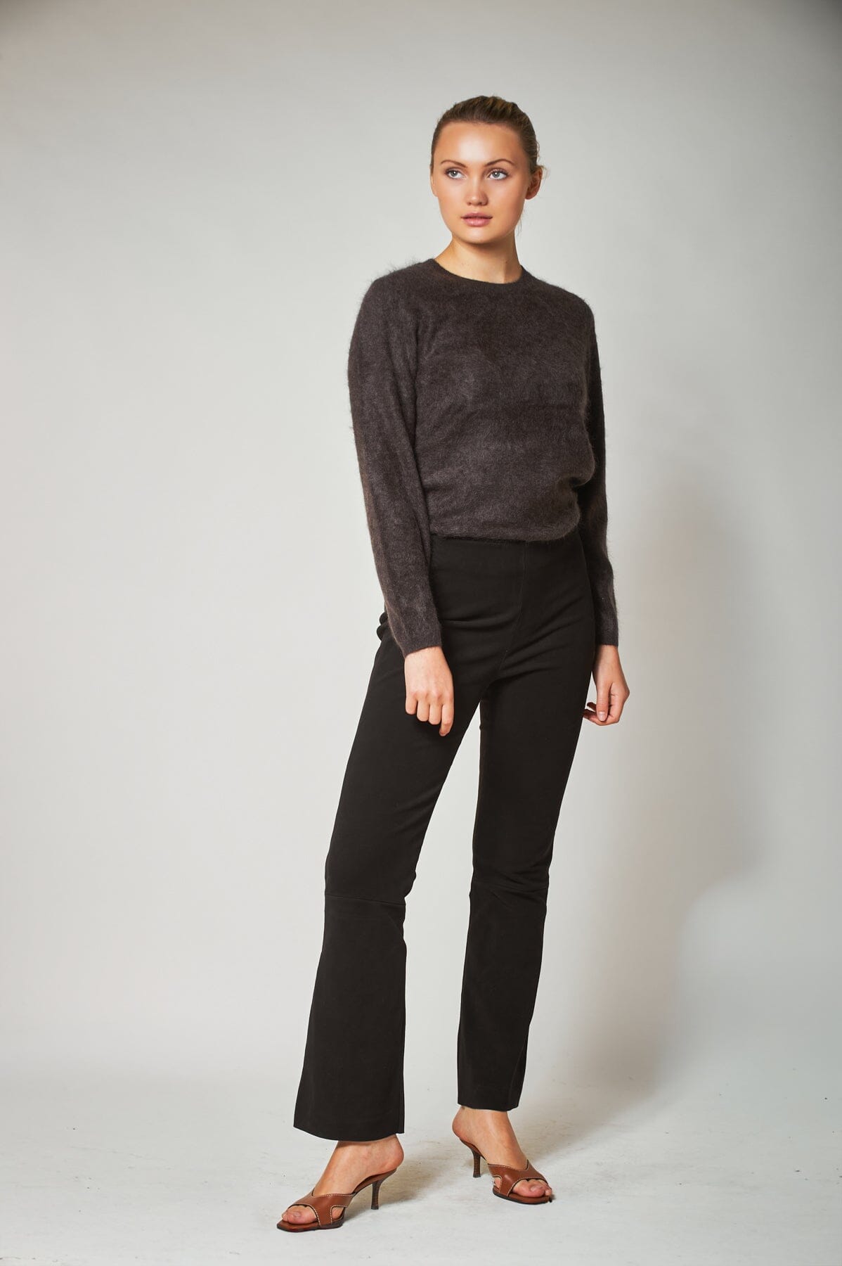 Aurora Caren Cashmere Pullover Brown Genser