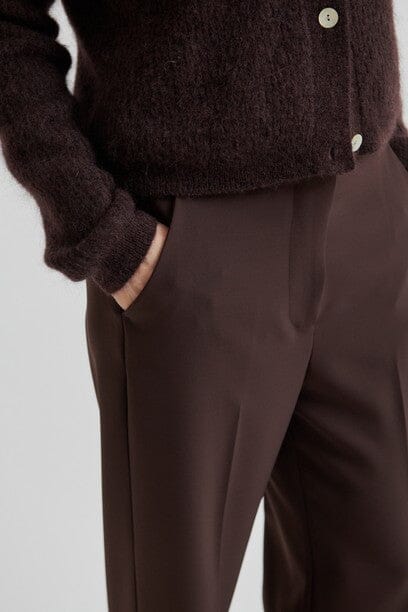 Second Female Fique Classic Trousers Chocolate Plum Bukse