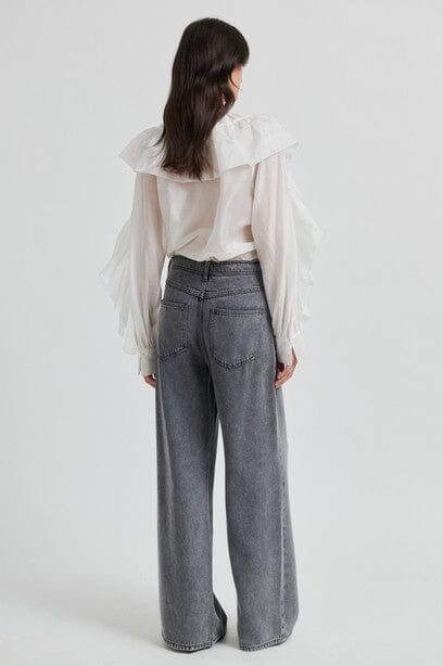 Second Female Fria Frill Blouse Tofu Bluse