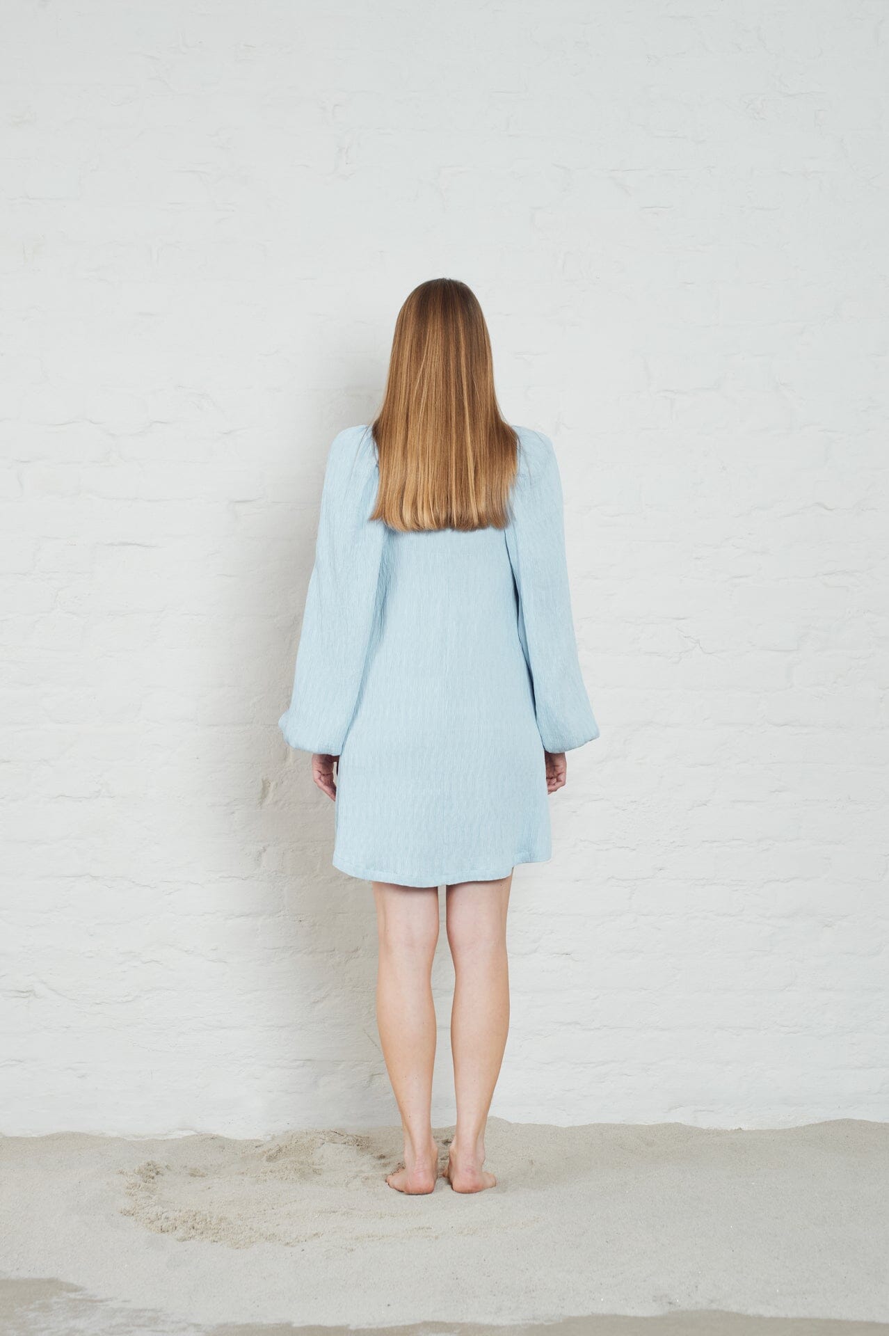 ArnieSays: Valeria Crinkled Lt Blue Kjole