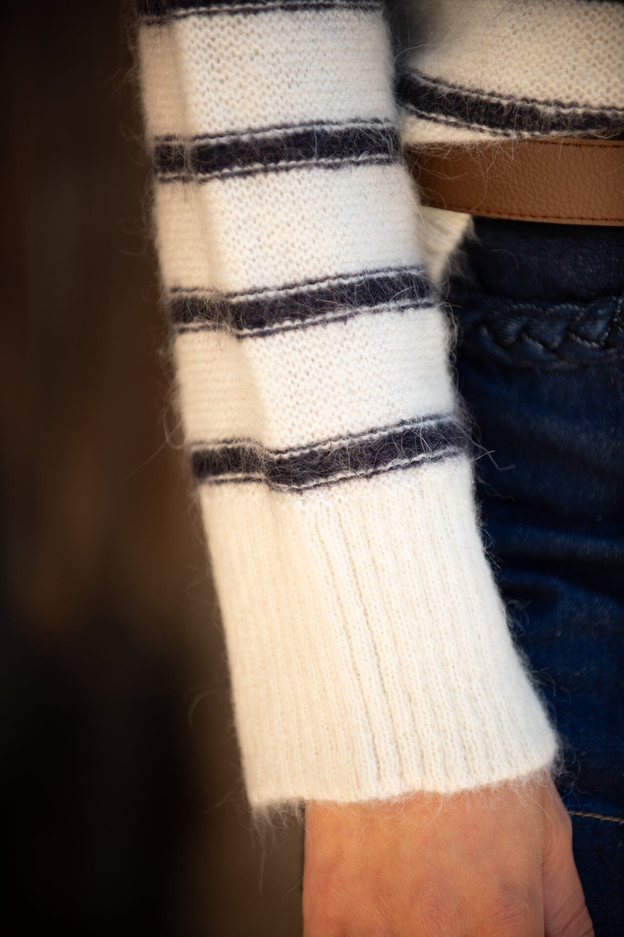 ArnieSays: Eleonora Offwhite Stripe Genser