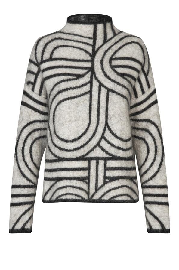 Second Female Signa Knit T-Neck Brazilian Sand Genser