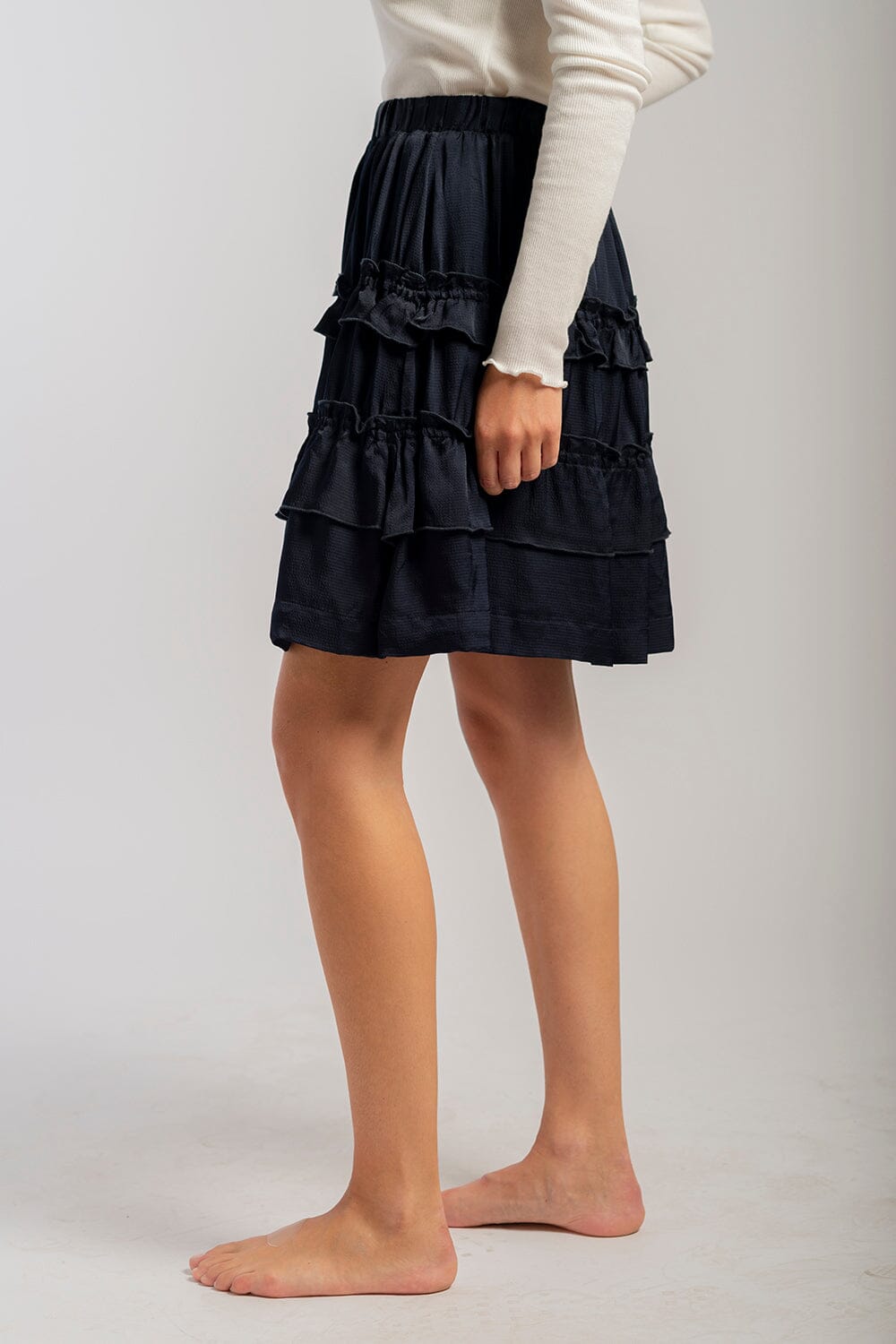 ArnieSays: Juliette Jacquard Dk Navy Skjørt