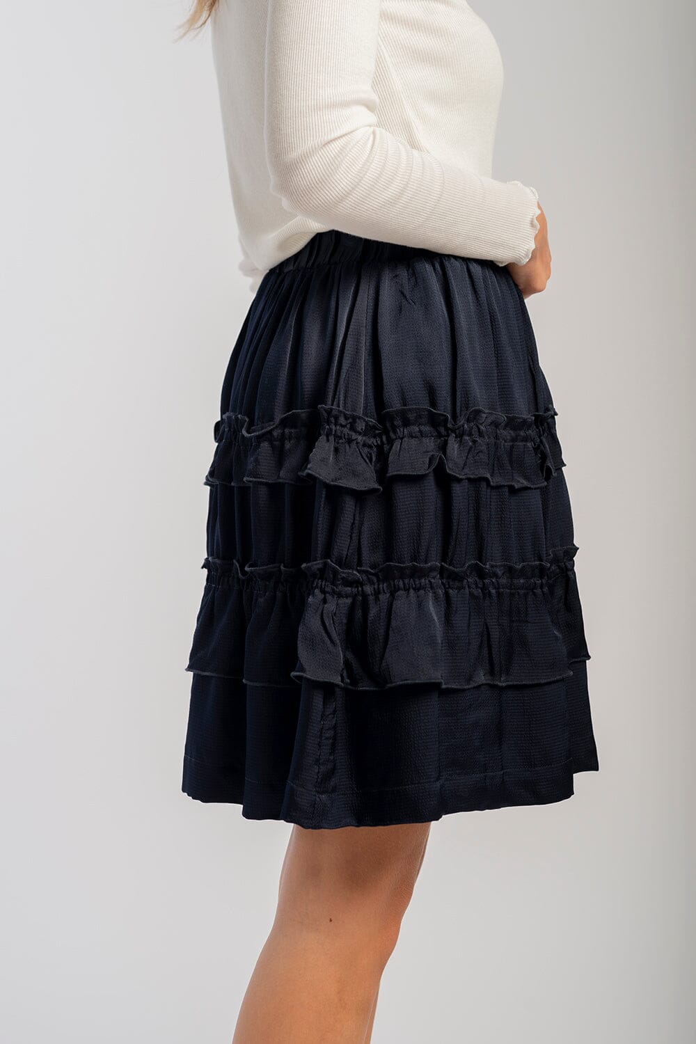 ArnieSays: Juliette Jacquard Dk Navy Skjørt