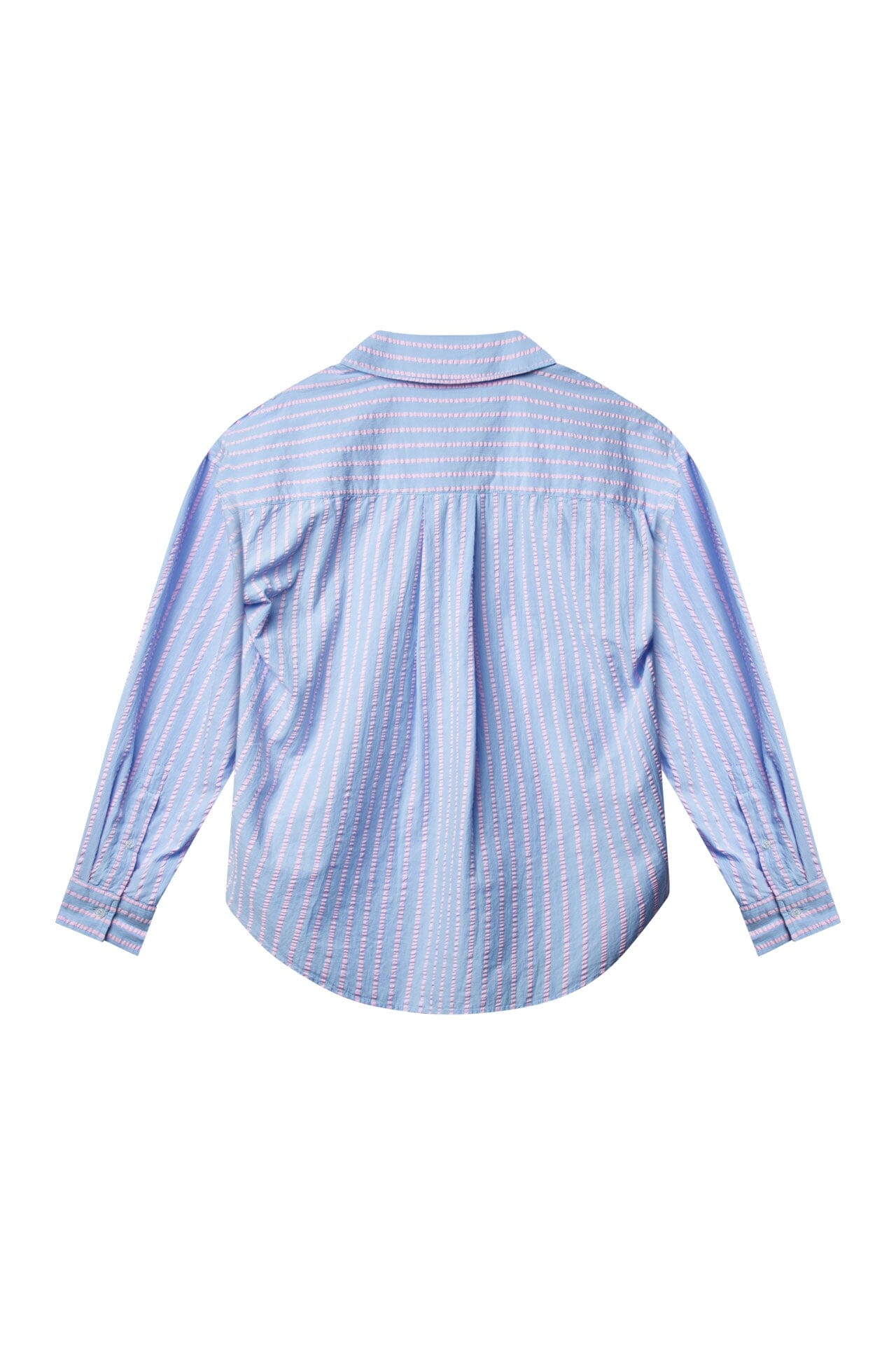ArnieSays: VENICE Seersucker Butcher Stripe Blue/Pink Skjorte