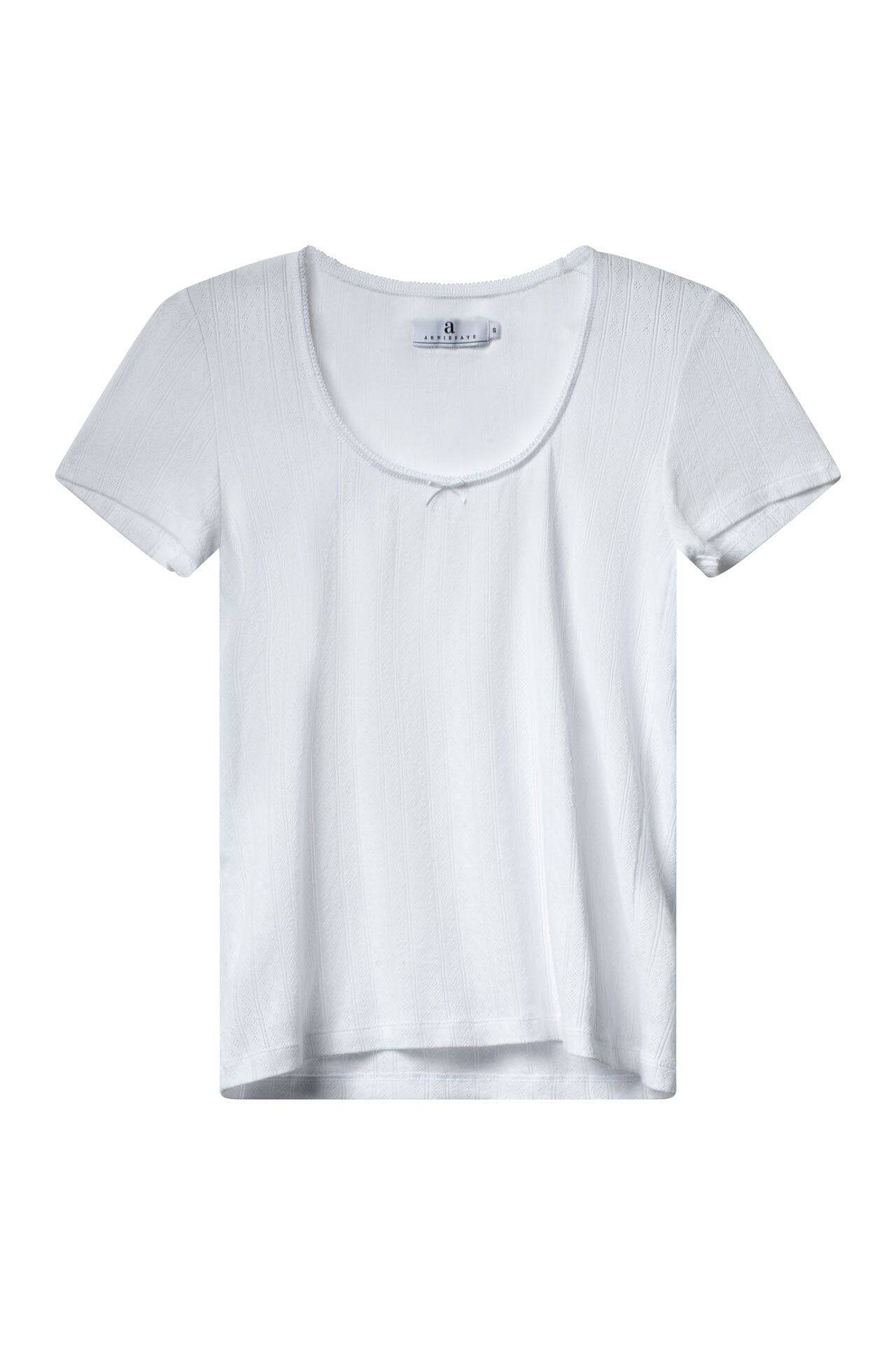 ArnieSays: MARIE Pointelle White Topp