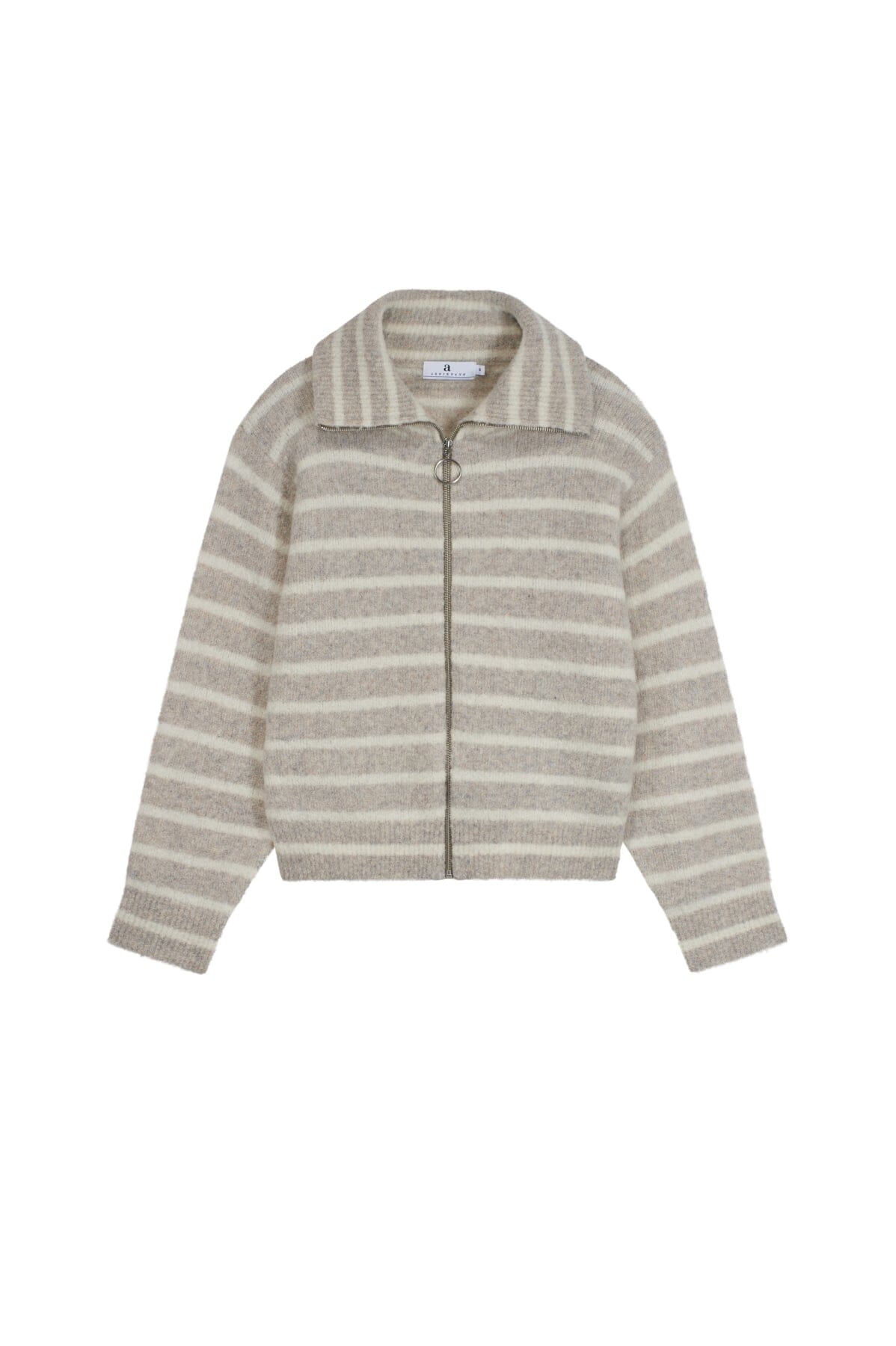 ArnieSays: James Stripe Lt Beige/Offwhite Genser