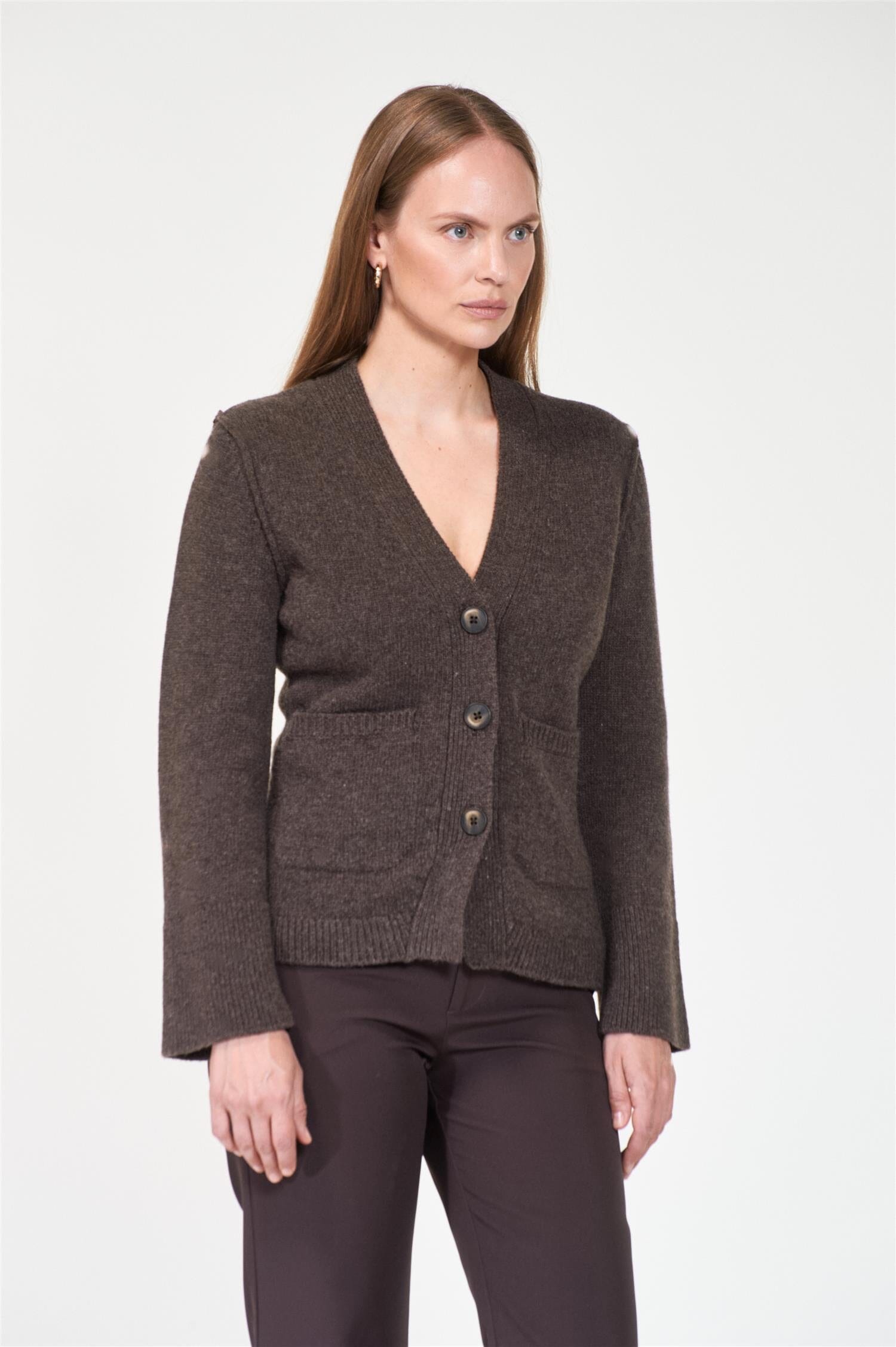ArnieSays: Tate Dk Brown Melange Genser