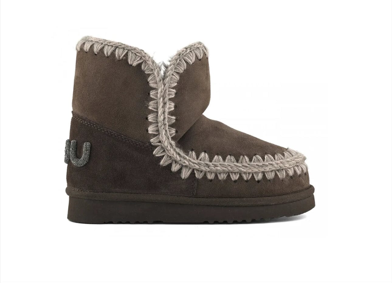 MOU Eskimo 18 Suede Glitter Logo Brown Pepper Sko