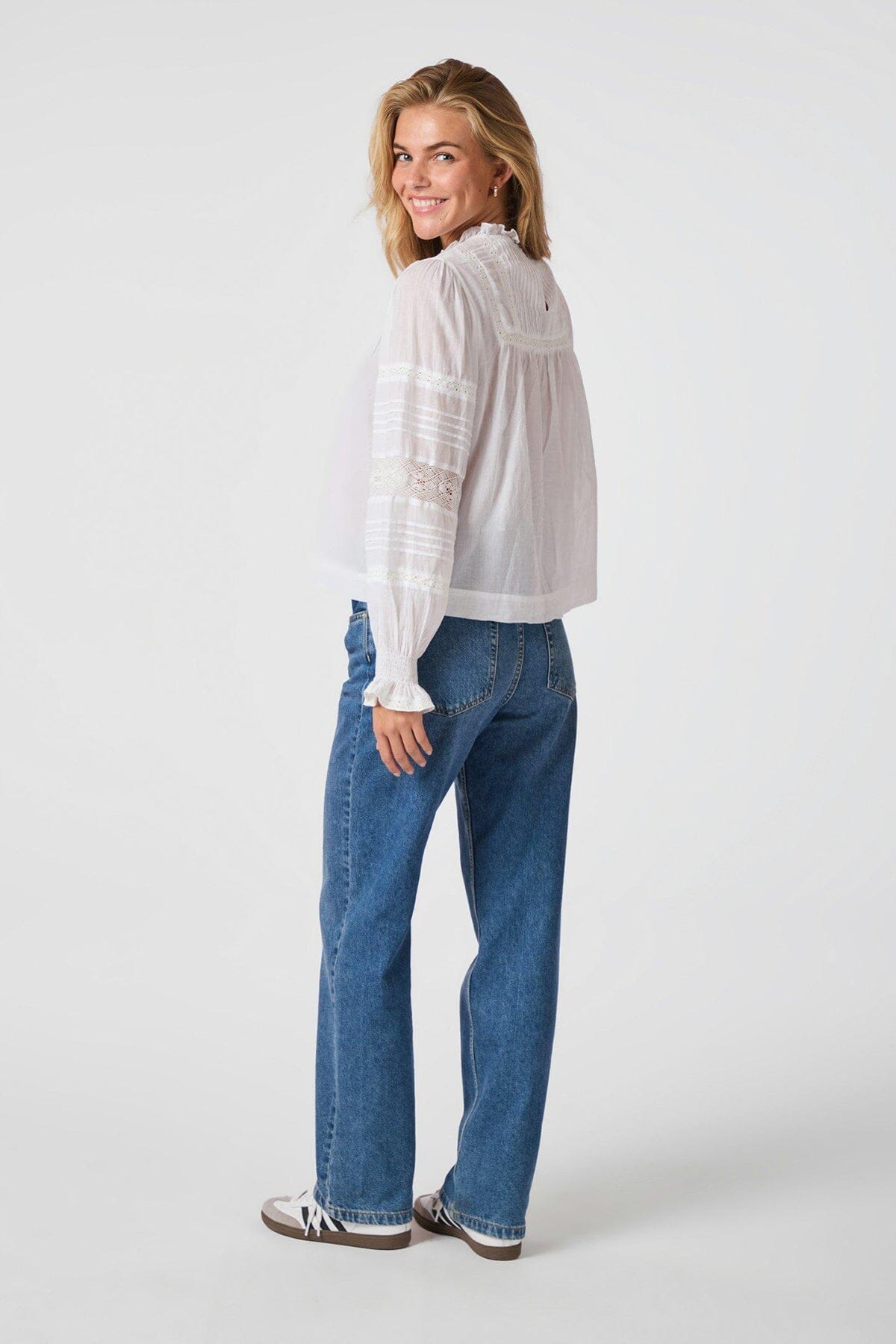 Neo Noir Ebba S Voile Blouse White Bluse