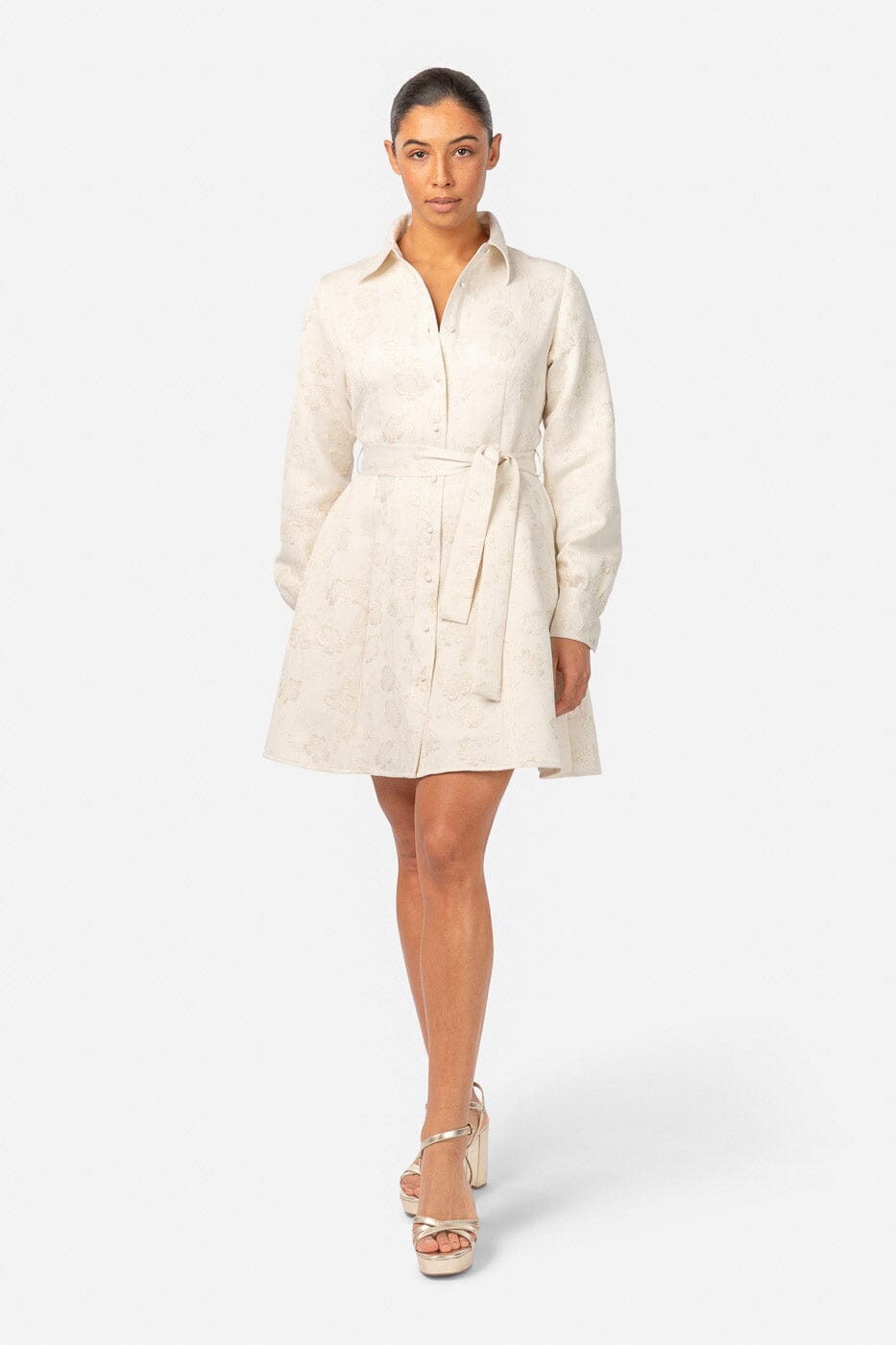 Love Lolina Gardenia Mini Dress Cream Kjole