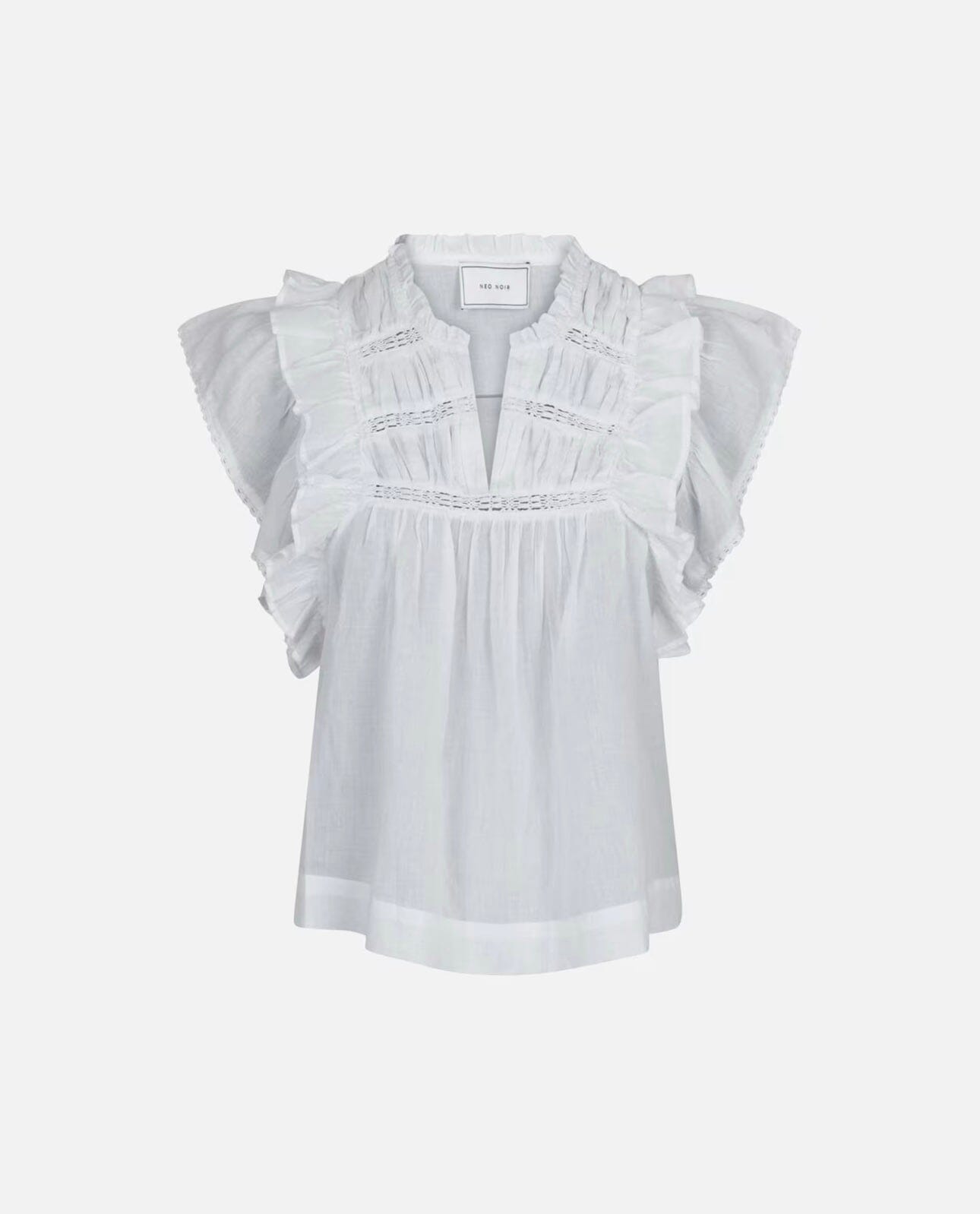 Neo Noir Jayla S Voile Top White Topp