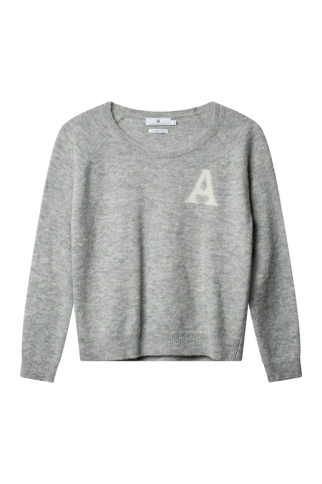 ArnieSays: FIONA Heart Lt Grey Melange Genser