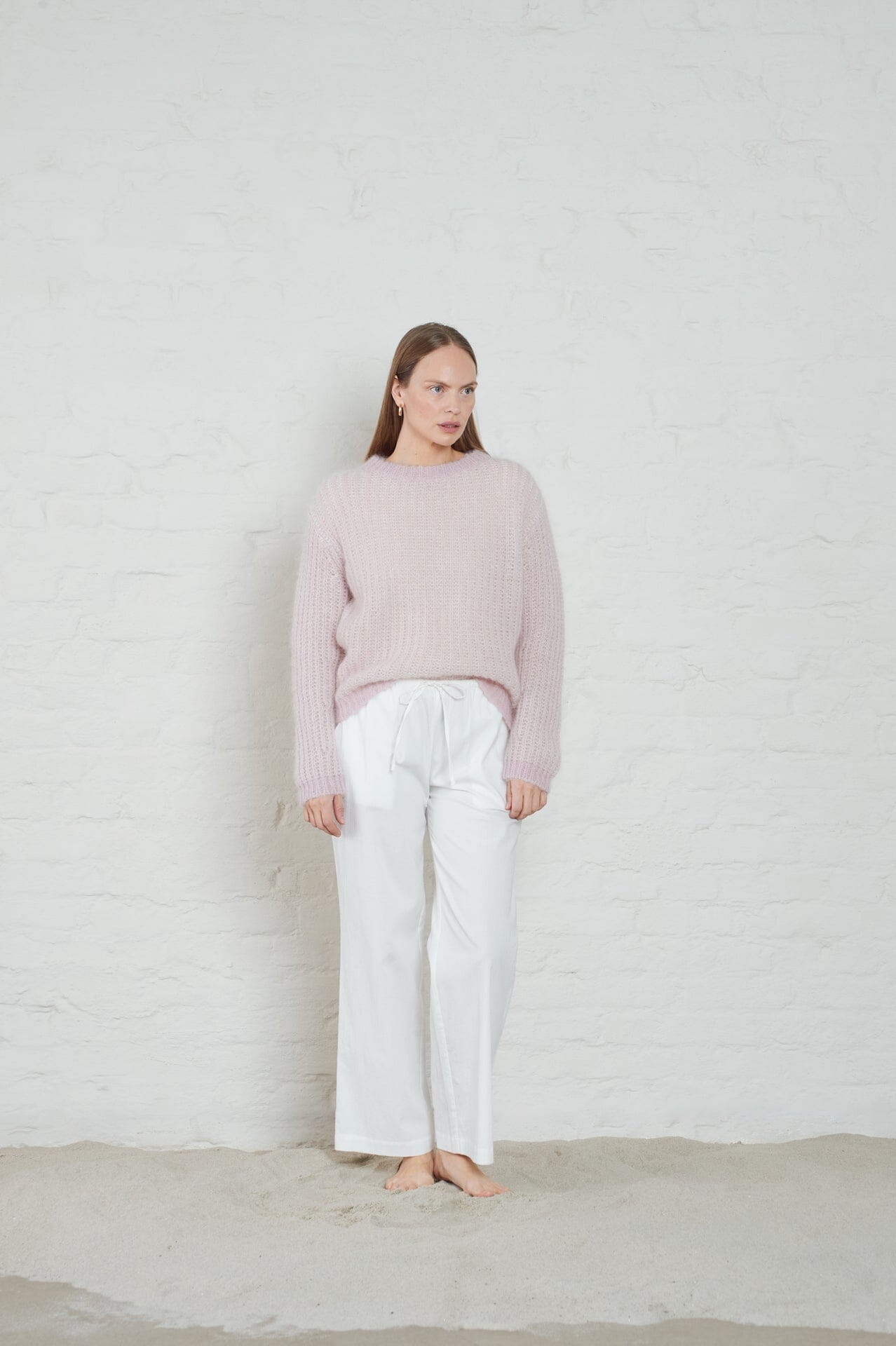 ArnieSays: Lane Brioche Lt Pink/Ecru Genser