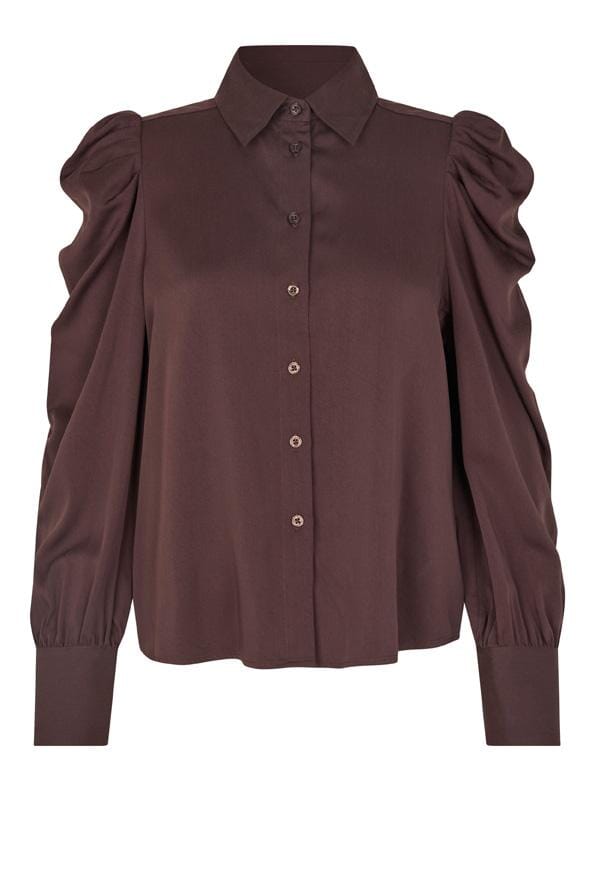 Second Female Samanta Shirt Chocolate Plum Skjorte
