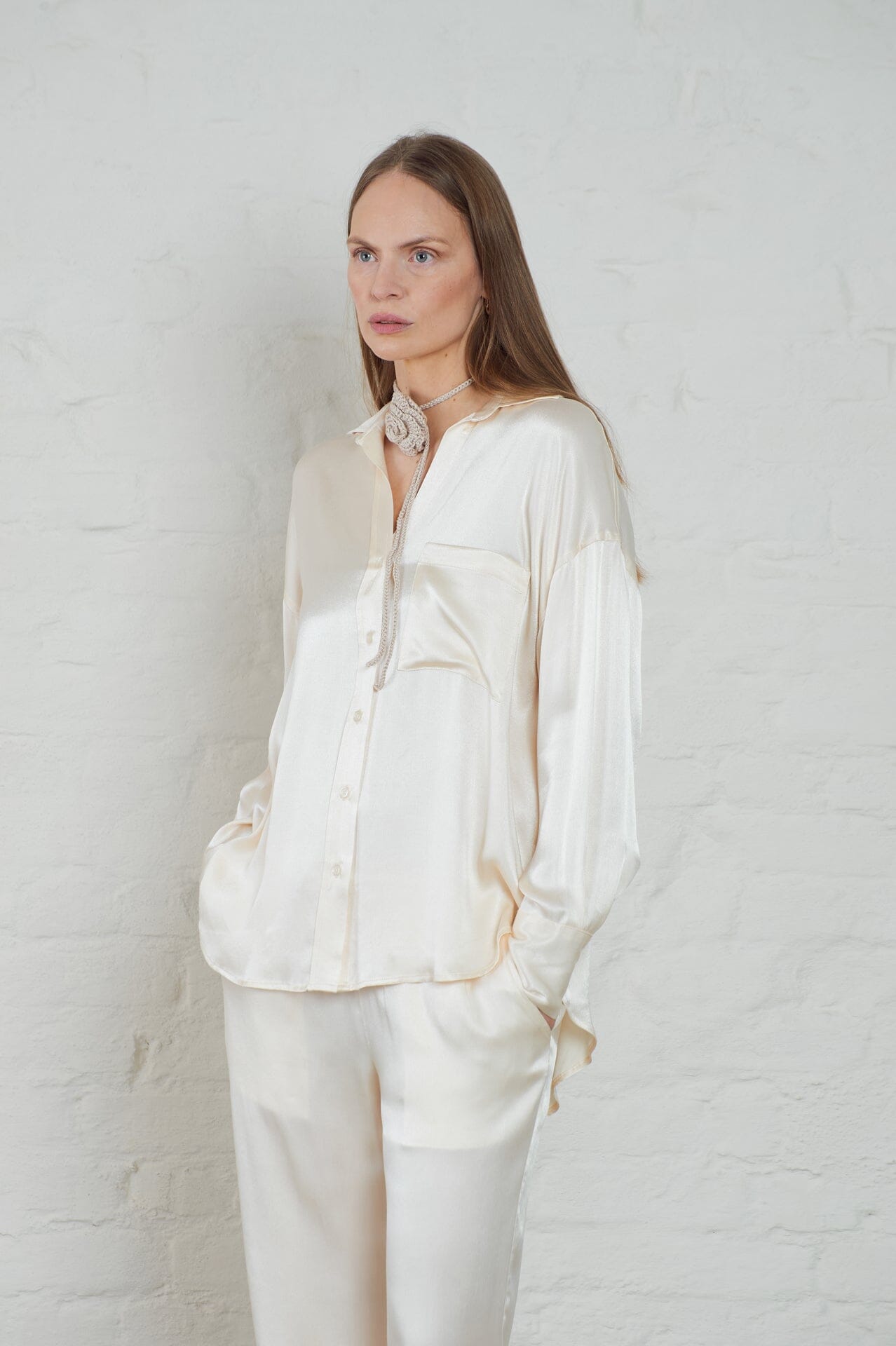 ArnieSays: Rocha Satin Cream Skjorte