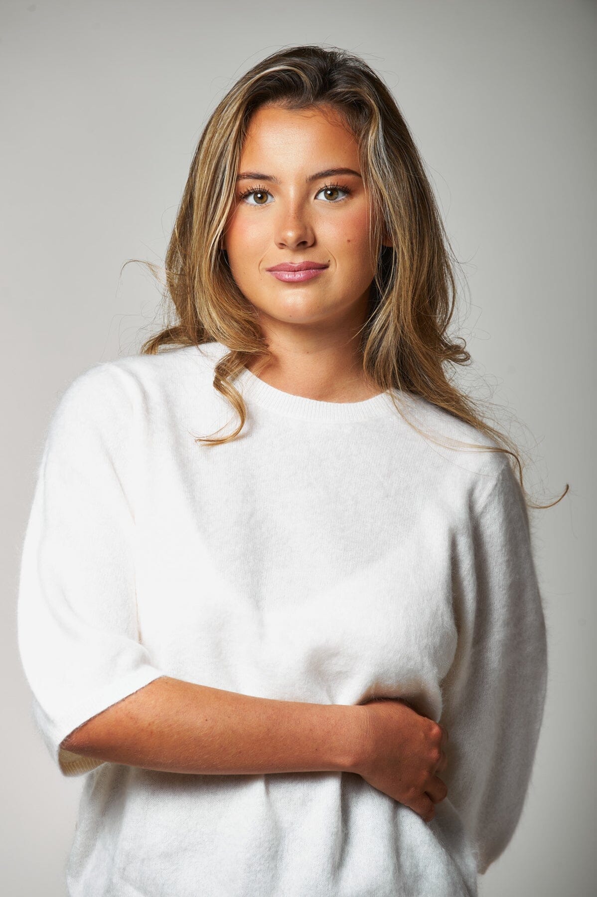 Aurora Caren Cashmere Top Offwhite Topp