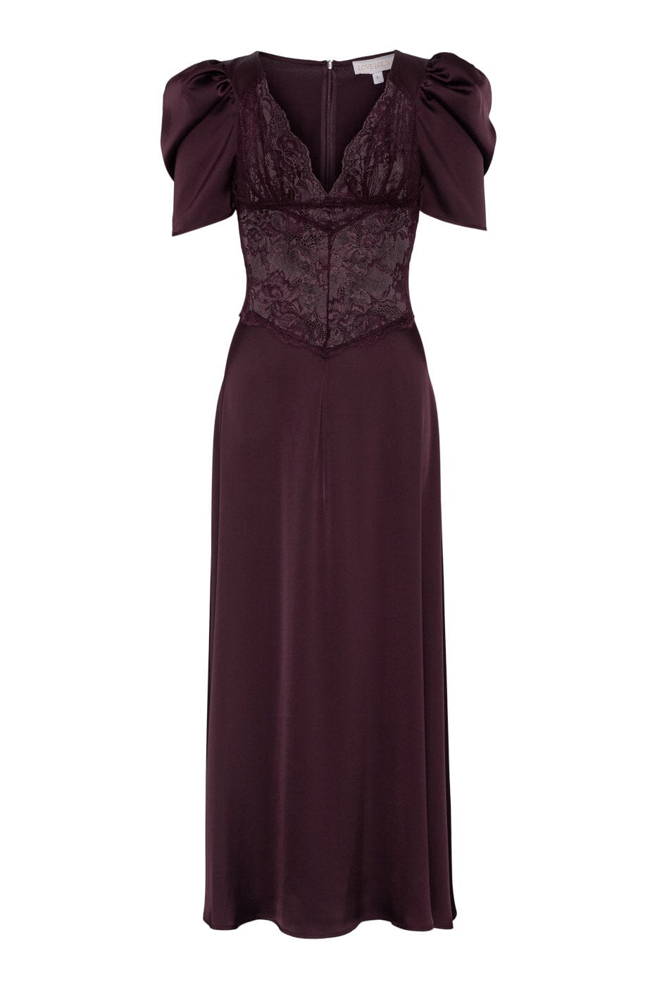 Love Lolina Francis Lace Midi Dress Burgundy Kjole