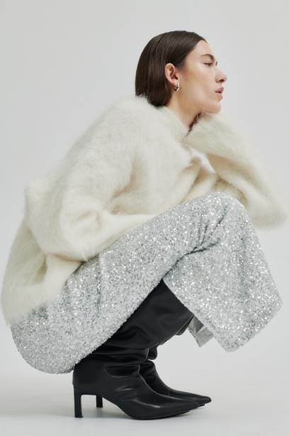 Second Female Shimma Skirt Silver Skjørt