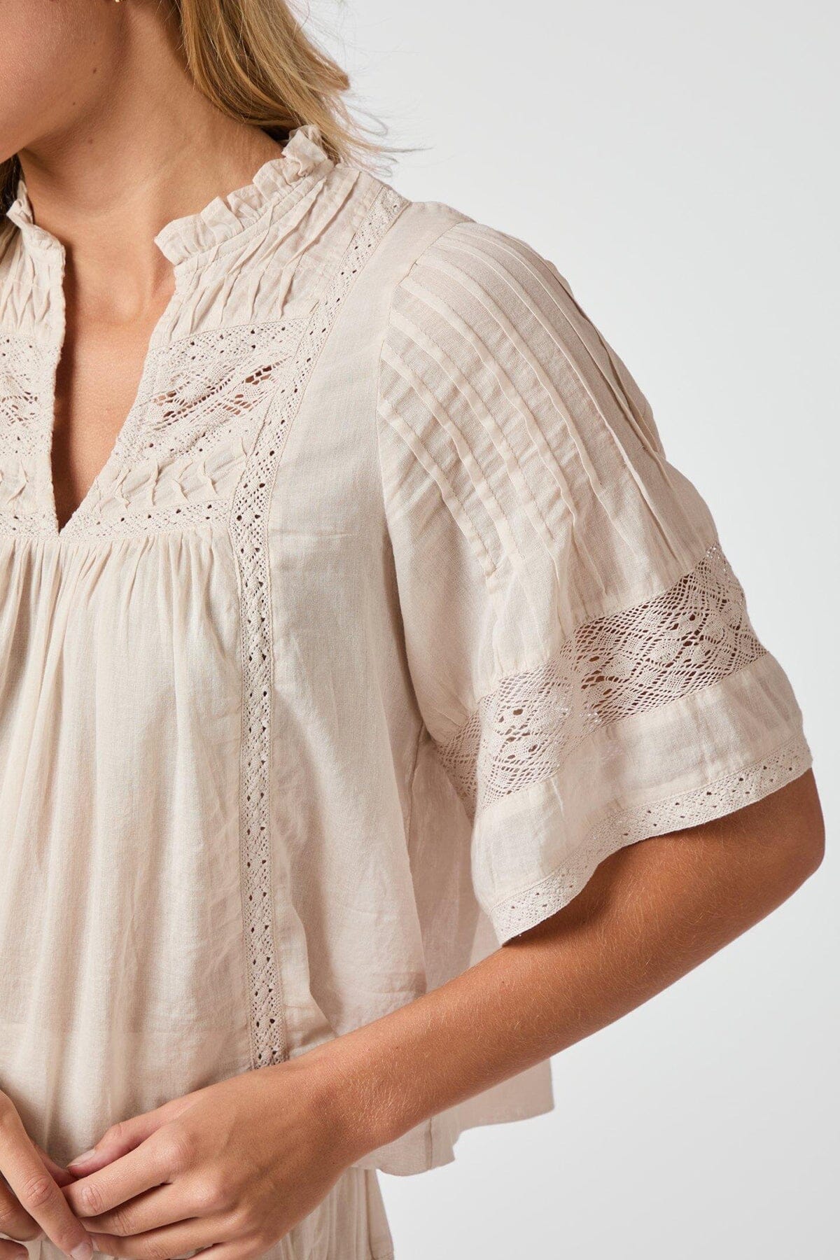 Neo Noir Siama S Voile Blouse Ivory Bluse