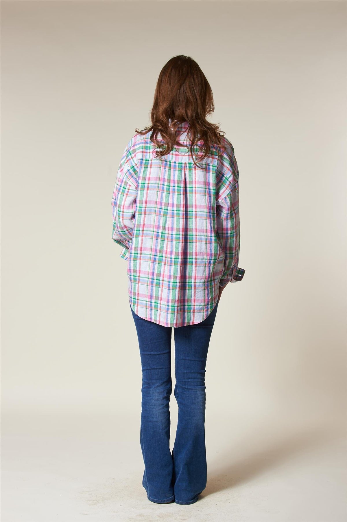 ArnieSays: VENICE Linen Plaids Pink Combo Skjorte