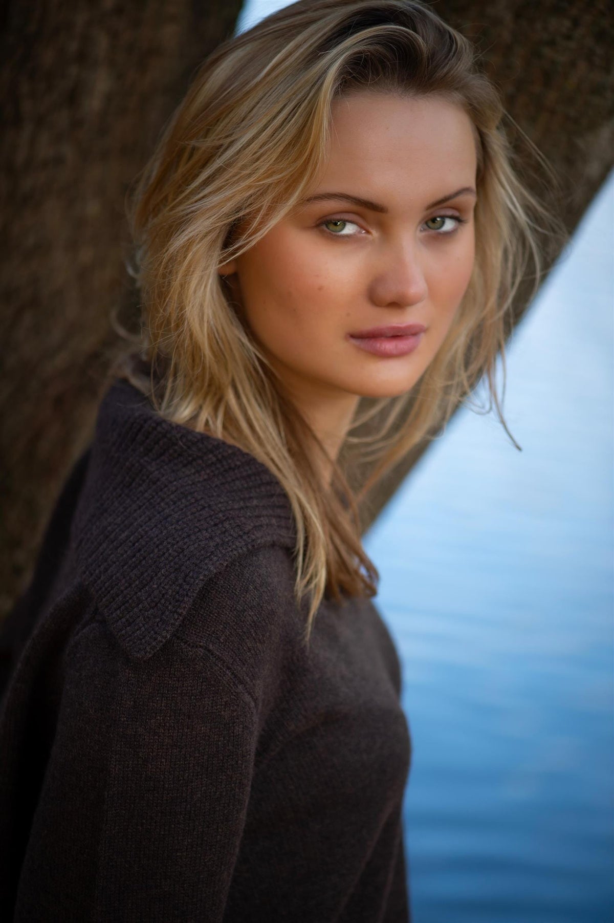 Aurora Victoria Cashmere Pullover Brown Genser