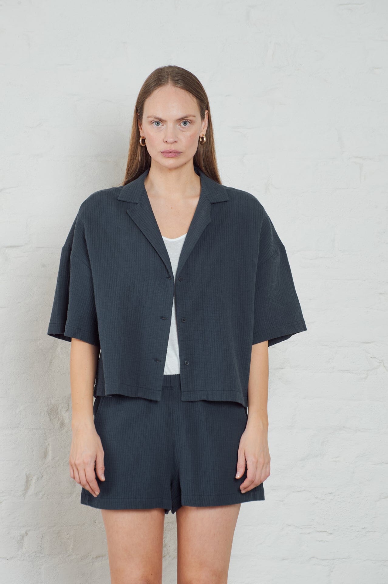 ArnieSays: Delos Quilted Cotton Dk Navy Skjorte