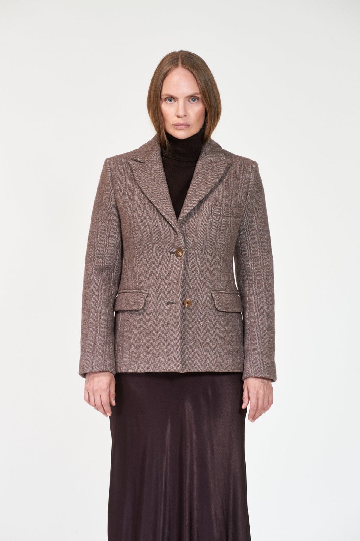 ArnieSays: LEWIS Herringbone Dk Brown Jakke