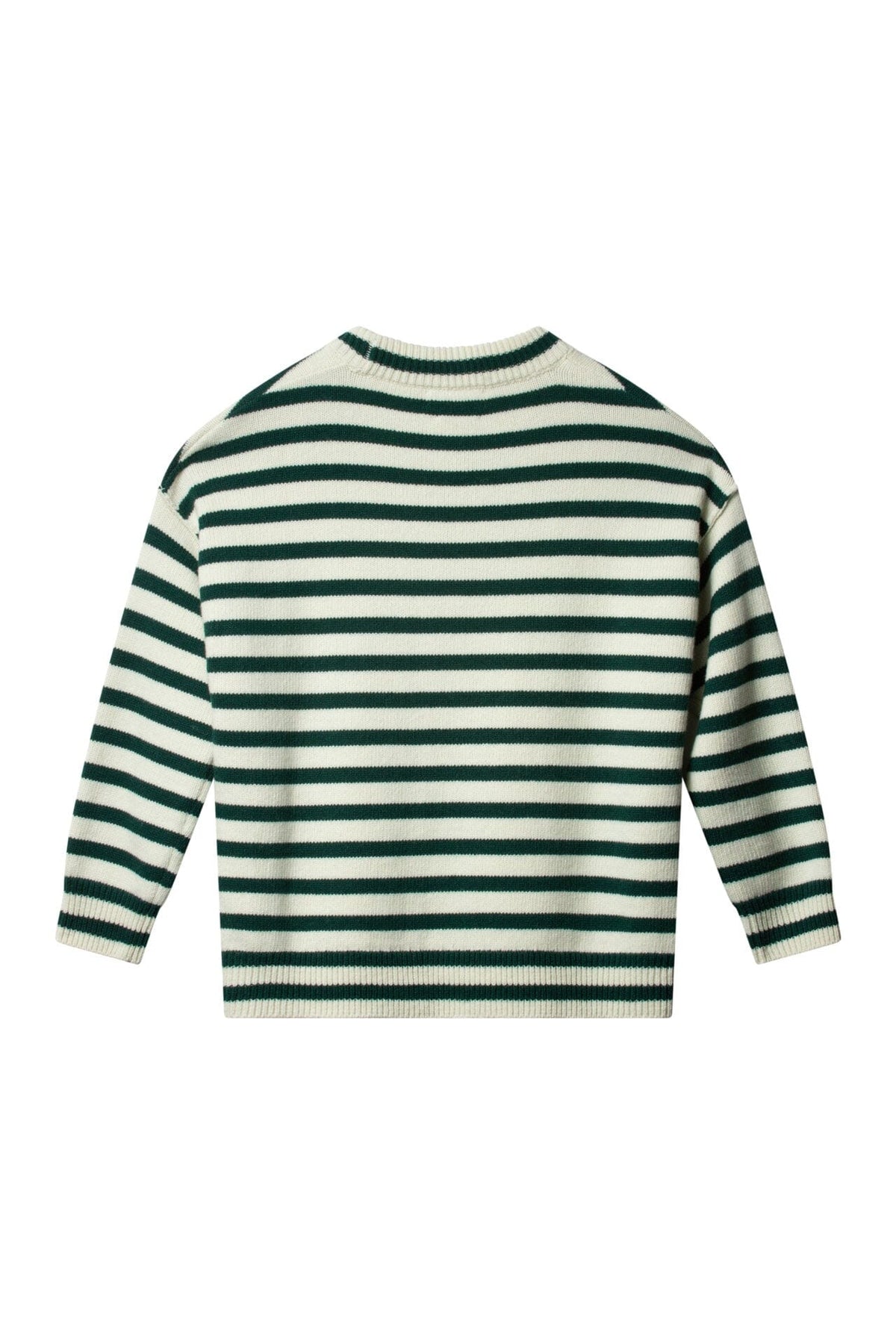 ArnieSays: KAYNE Stripe Offwhite/Ivy Green Genser