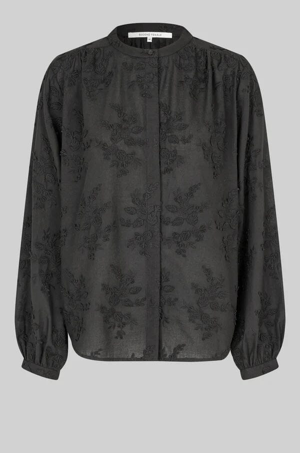 Second Female Cavan Shirt Black Skjorte