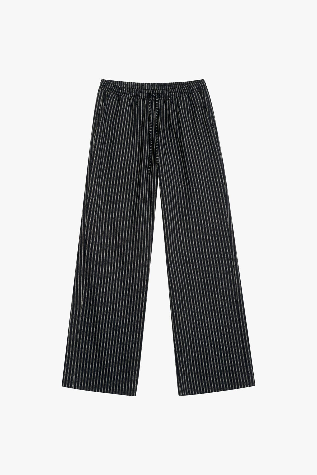 ArnieSays: Sabine Linen Stripe Dk Navy Stripe Bukse