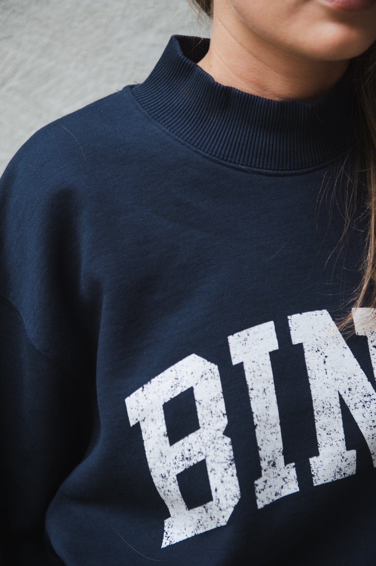 Anine Bing Bradie Sweatshirt Bing Navy Genser