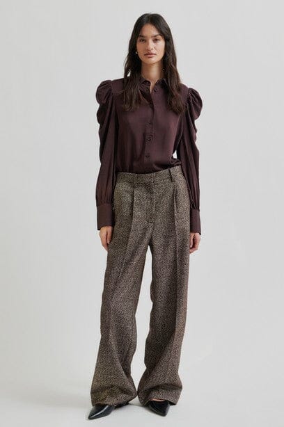 Second Female Samanta Shirt Chocolate Plum Skjorte