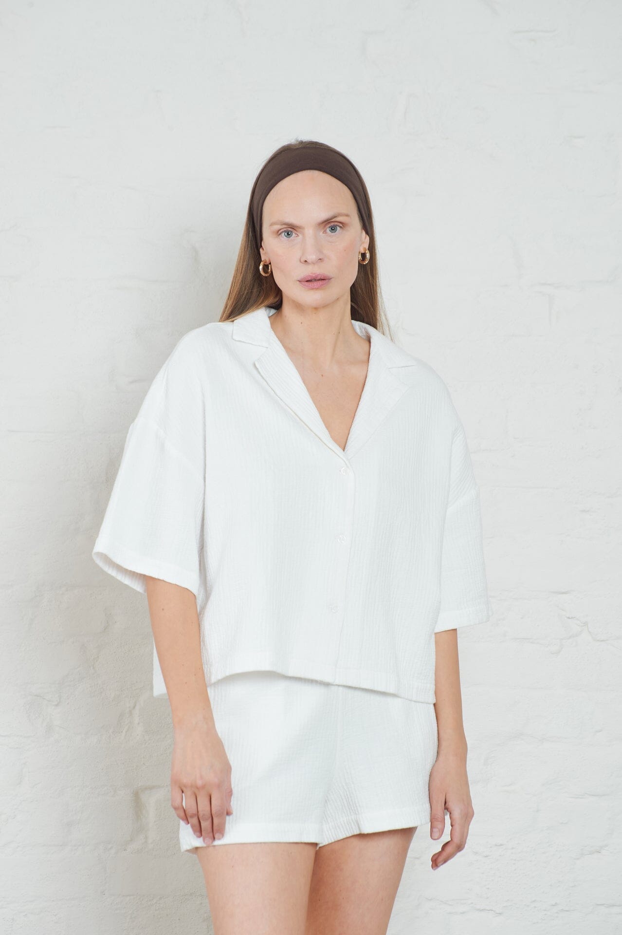 ArnieSays: Delos Quilted Cotton White Skjorte
