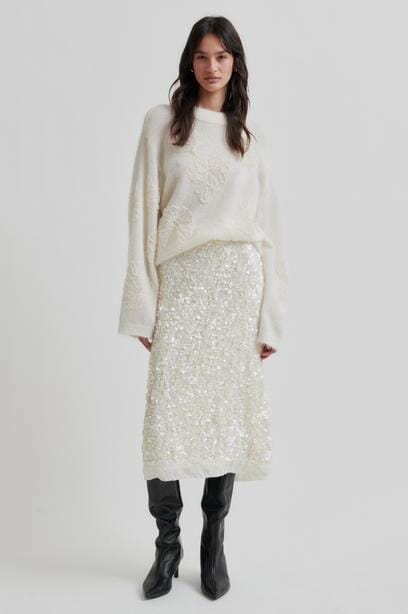 Second Female Bellarose Knit O-Neck Tofu Genser