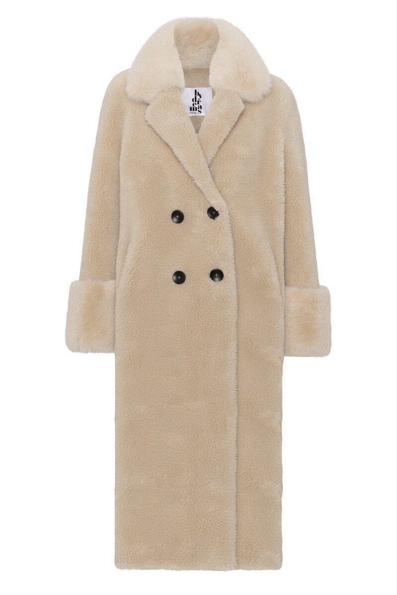 American Dreams Fiona Wool Coat Long Beige Ytterplagg