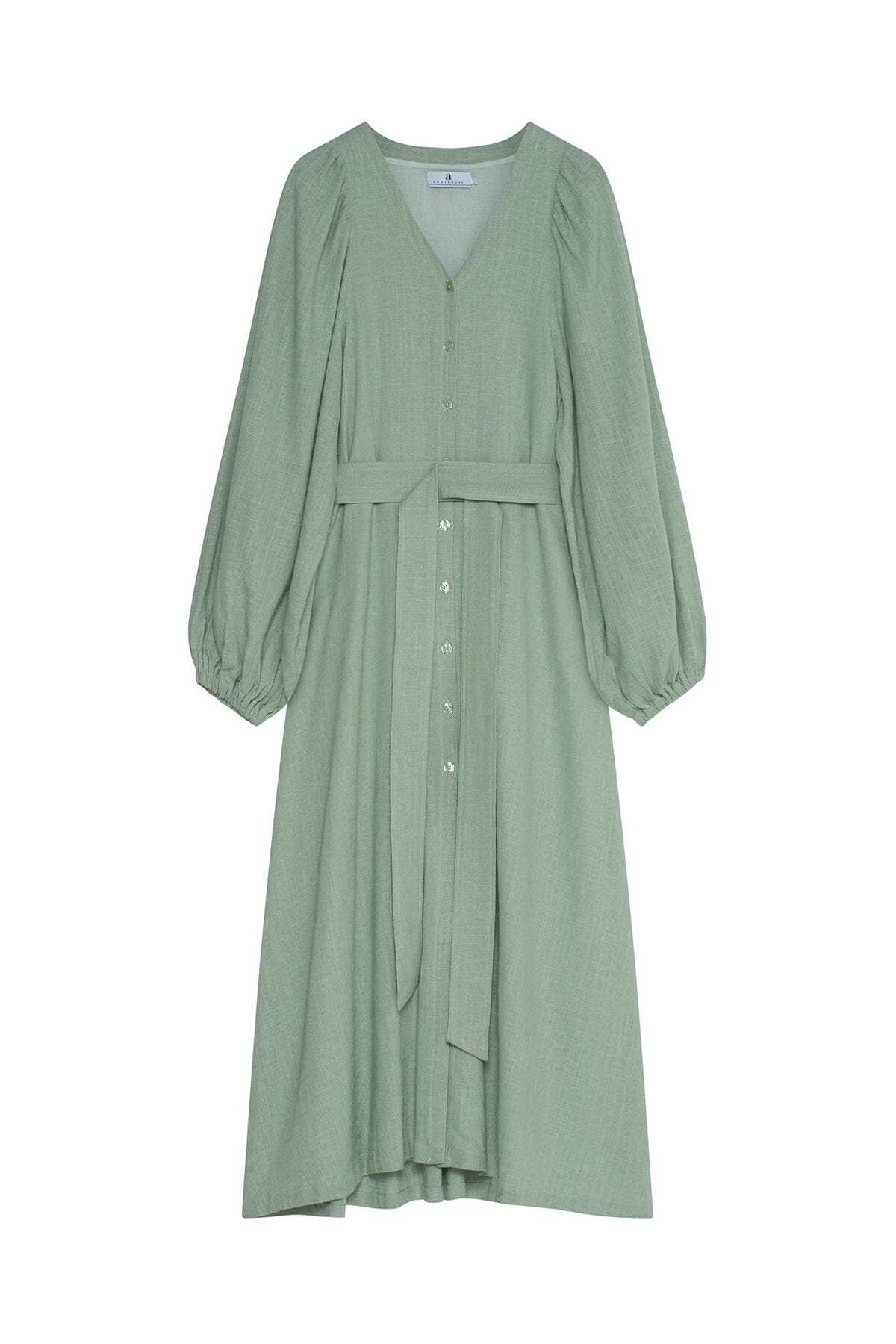 ArnieSays: Milla Linen Blend Sage Kjole