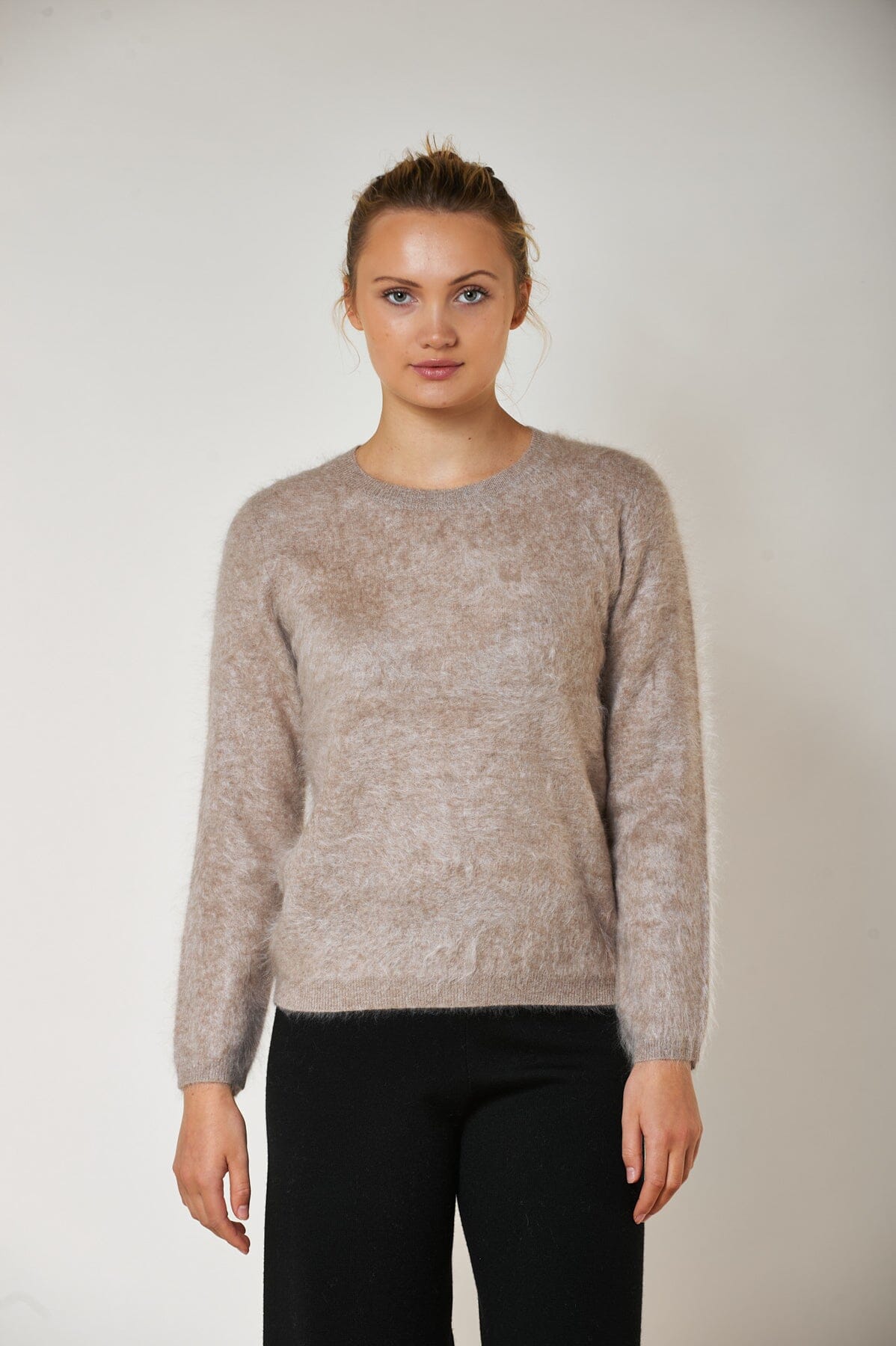 Aurora Caren Cashmere Pullover Taupe Genser