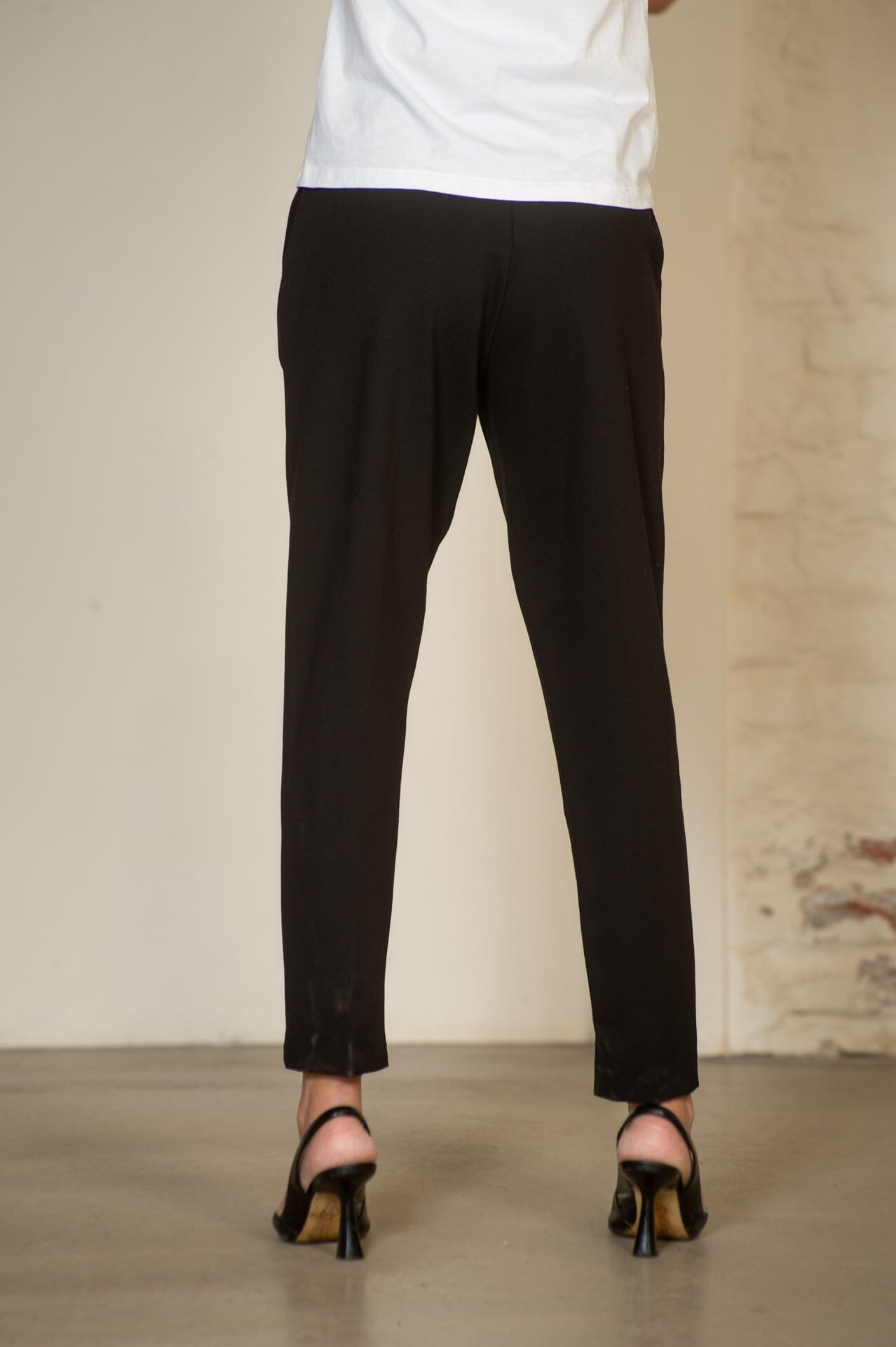 Residus Lee Pleat Pants Black Bukse
