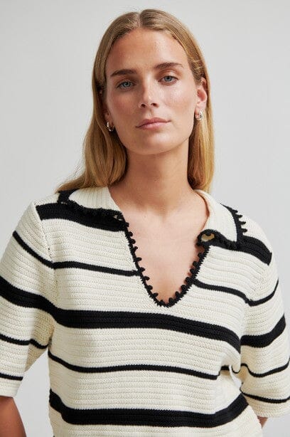 Second Female Susi Knit Collar Eggnog Genser