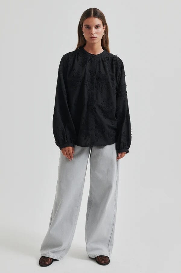 Second Female Cavan Shirt Black Skjorte