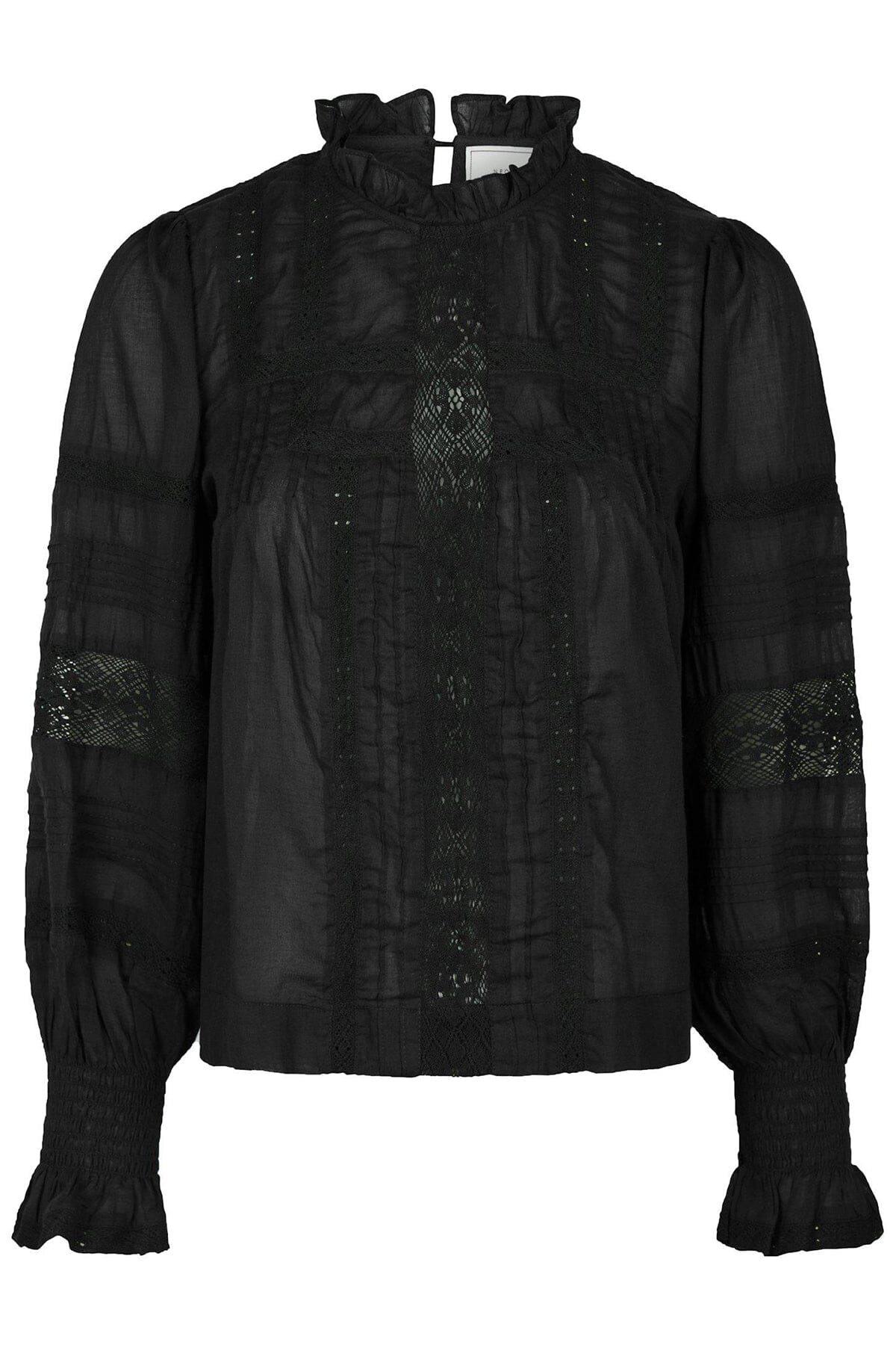 Neo Noir Ebba S Voile Blouse Black Bluse