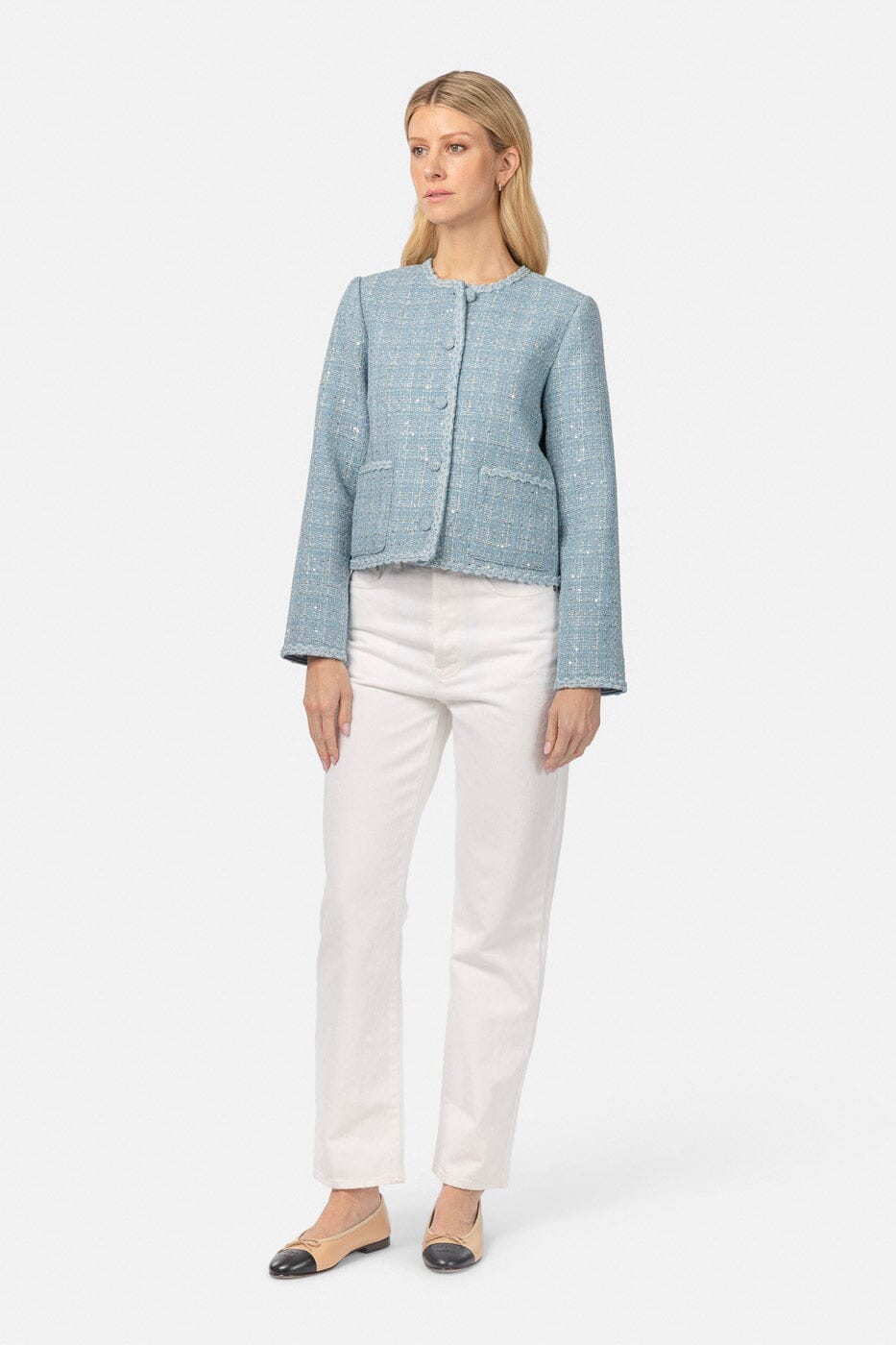 Love Lolina Lily Jacket Sparkle Blue Ytterplagg