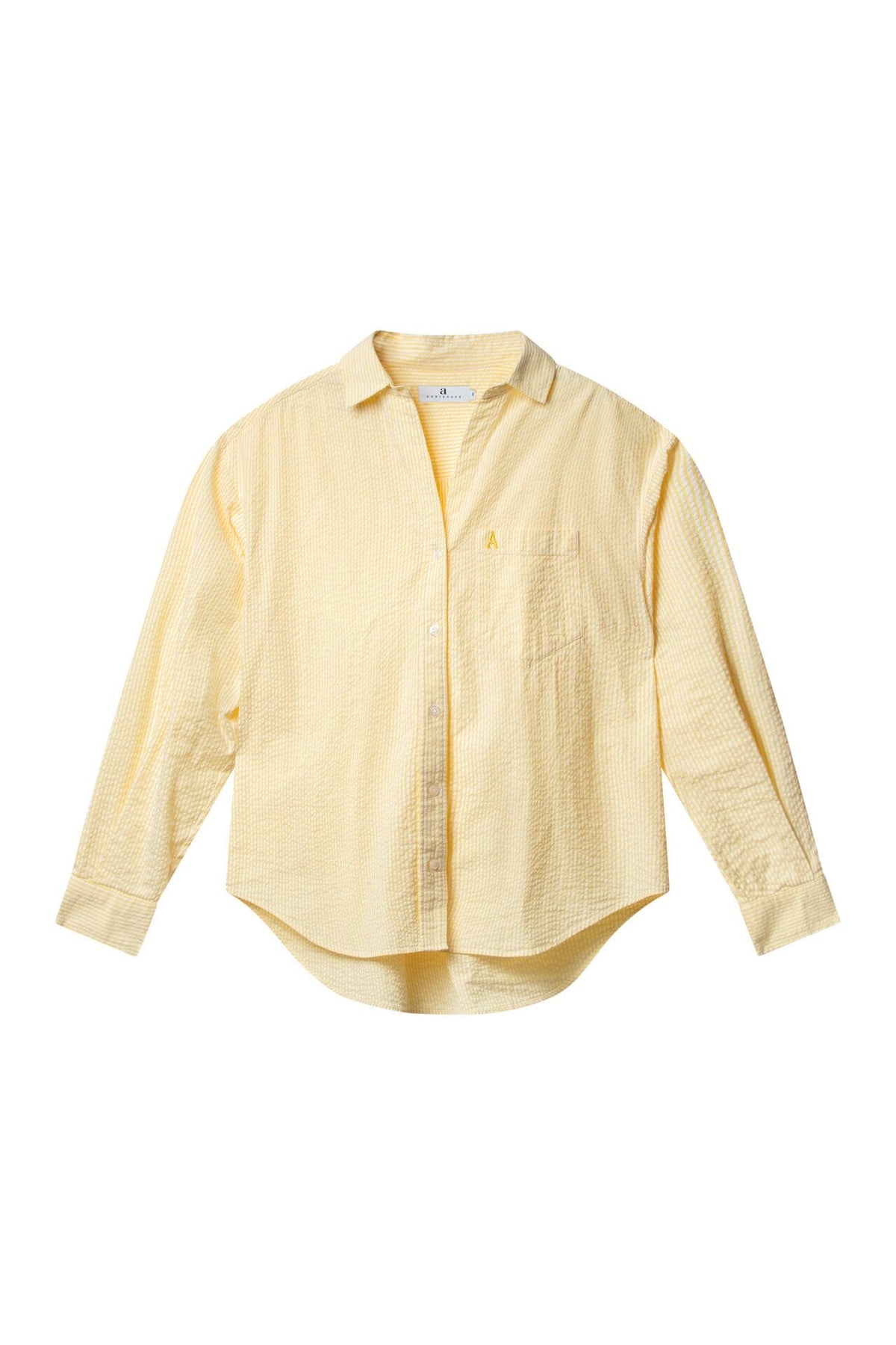 ArnieSays: VENICE Seersucker Classic Stripe Yellow Stripe Skjorte