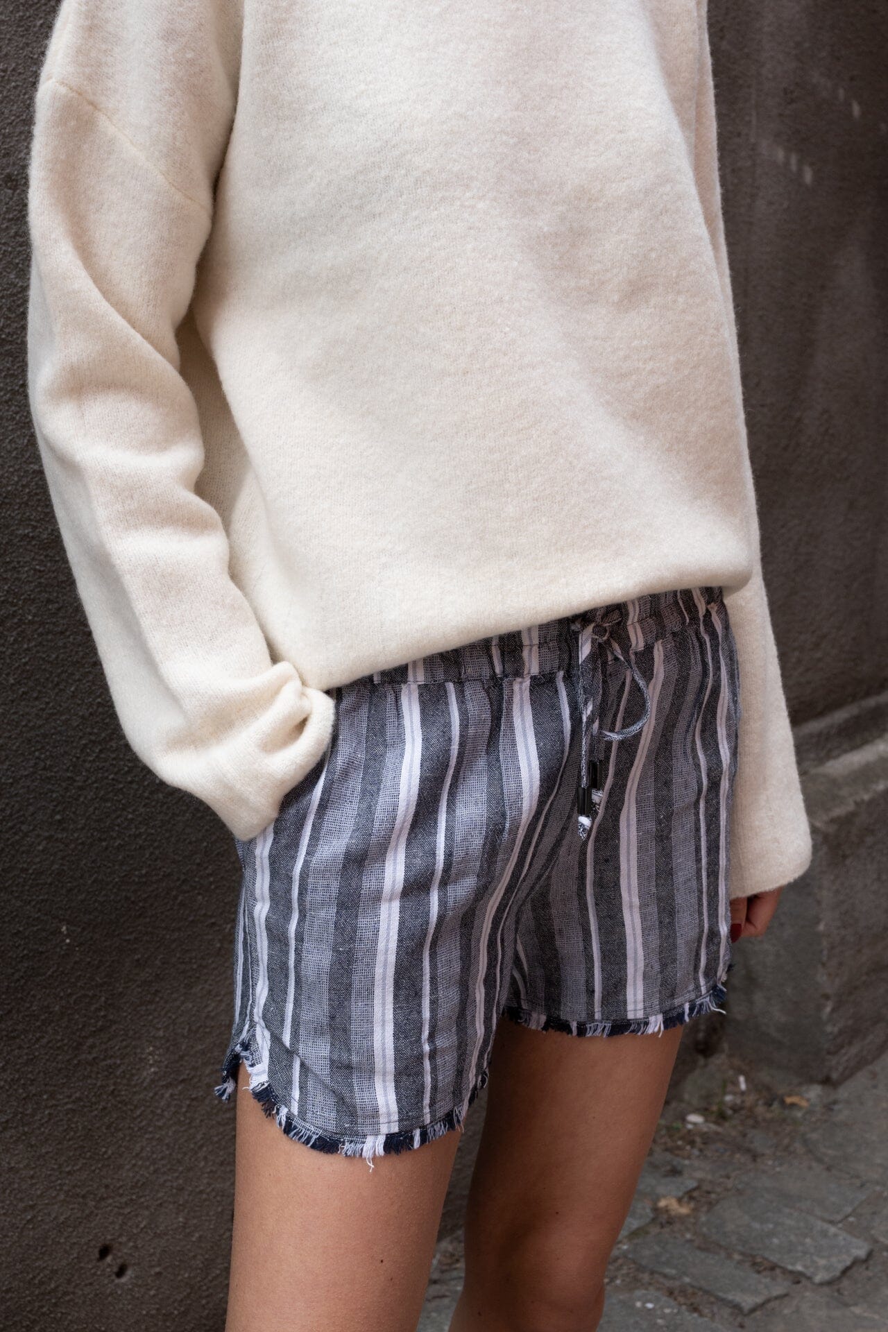 ArnieSays: Astoria Linen Stripe Lt Blue Combo Bukse